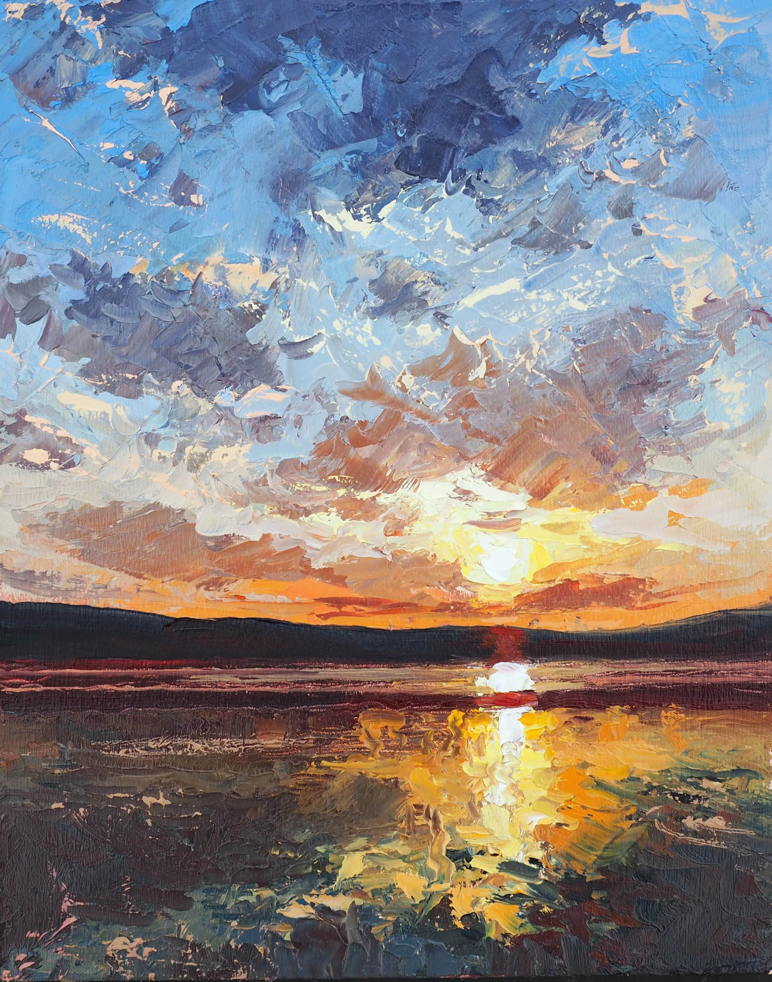 Camel estuary sunset £575.00 at the studio