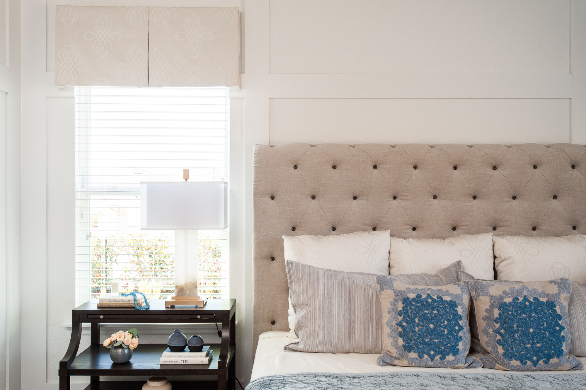 Micamy_Interior Designer_Design_Interior_Model_Merchandising_Owners_Suite_Universal_Furniture_Traditional_Transitional_Upholstered_Headbooard_Bronze_Bedroom.jpg