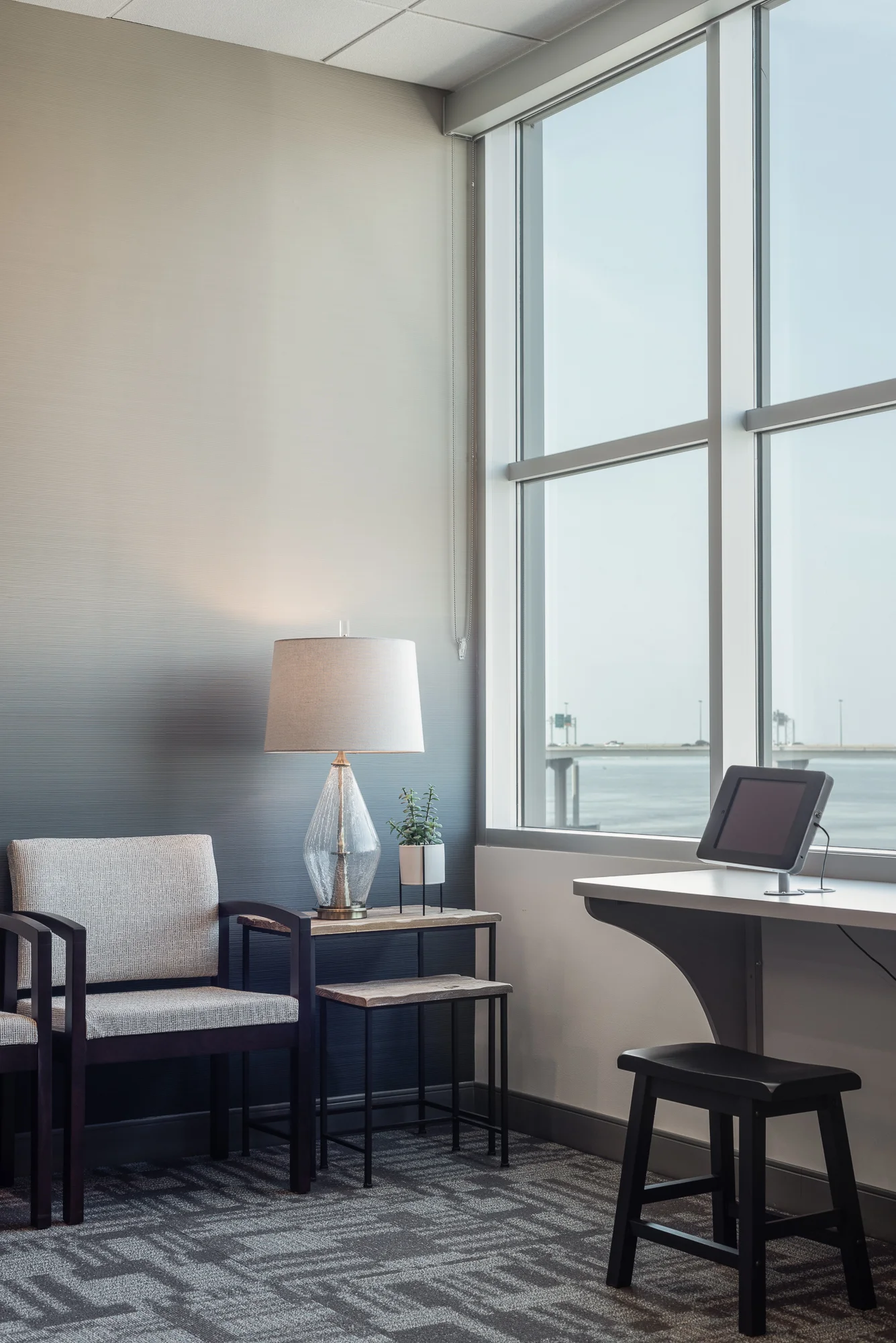 Micamy Design Studio_Interior Design_Pediatric Eye Consultants_North Florida_Riverside_Ophthalmology_Strabismus_Office__Renovation_Patcraft_Seating_Waiting_Lounge_St. John's River.jpg