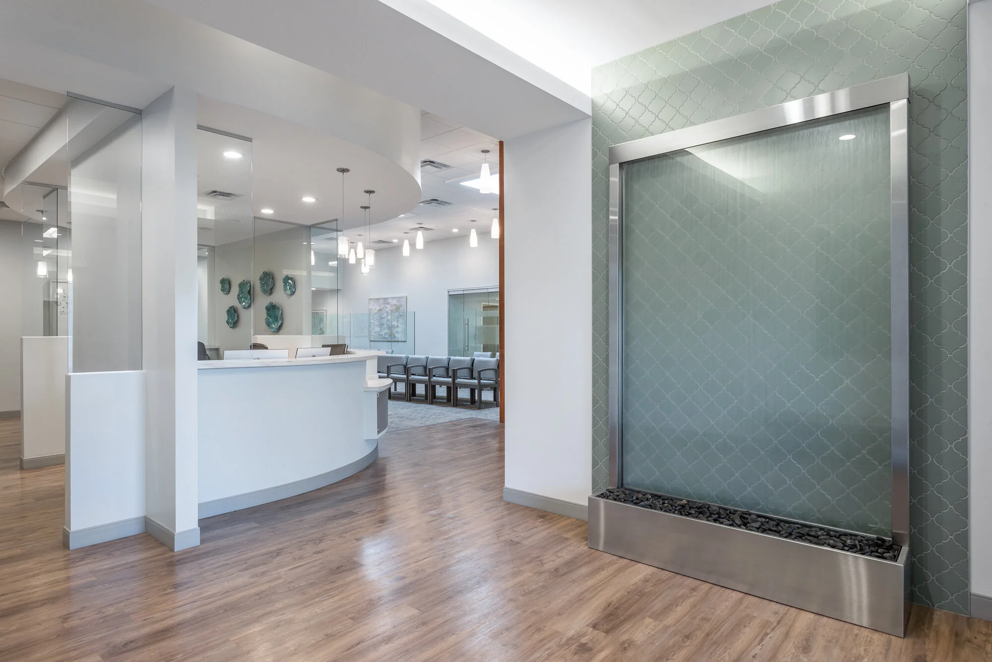 Micamy Design Studio_Interior Design_Faben Obstetrics and Gynelcology_North Florida_Riverplace_San Marco_Healthcare_Office_Medical_Trwobridge_Reception_Patcraft_Waterfall_Entry.jpg