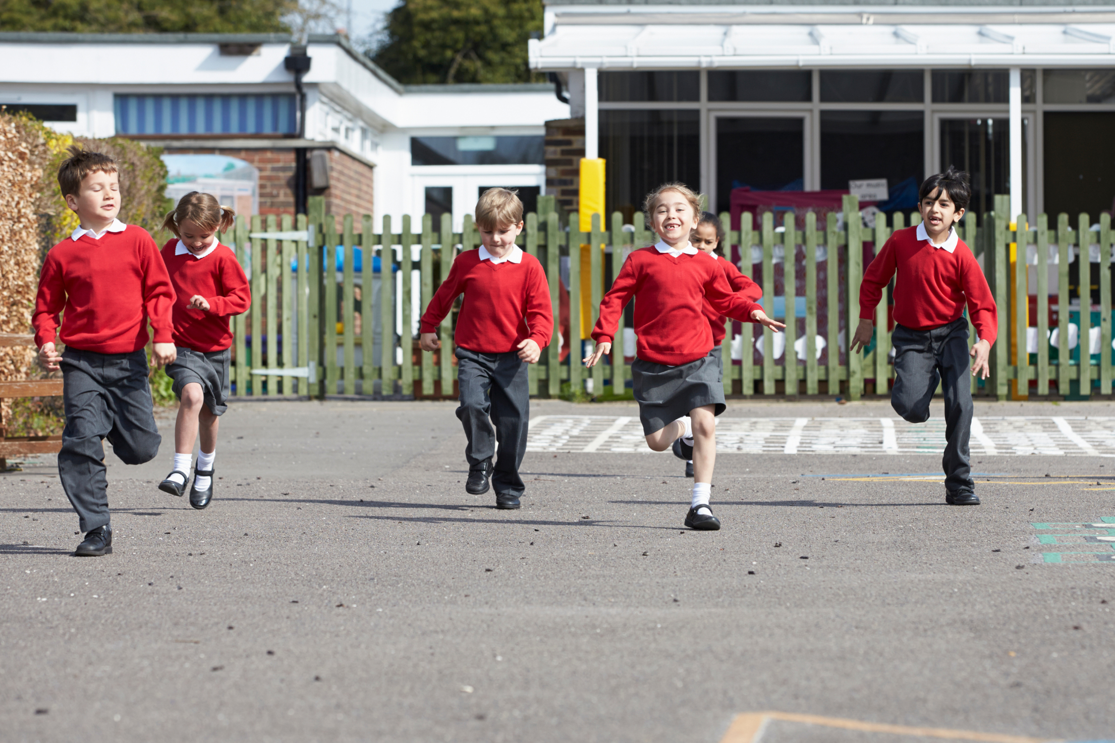 Children in school play ground