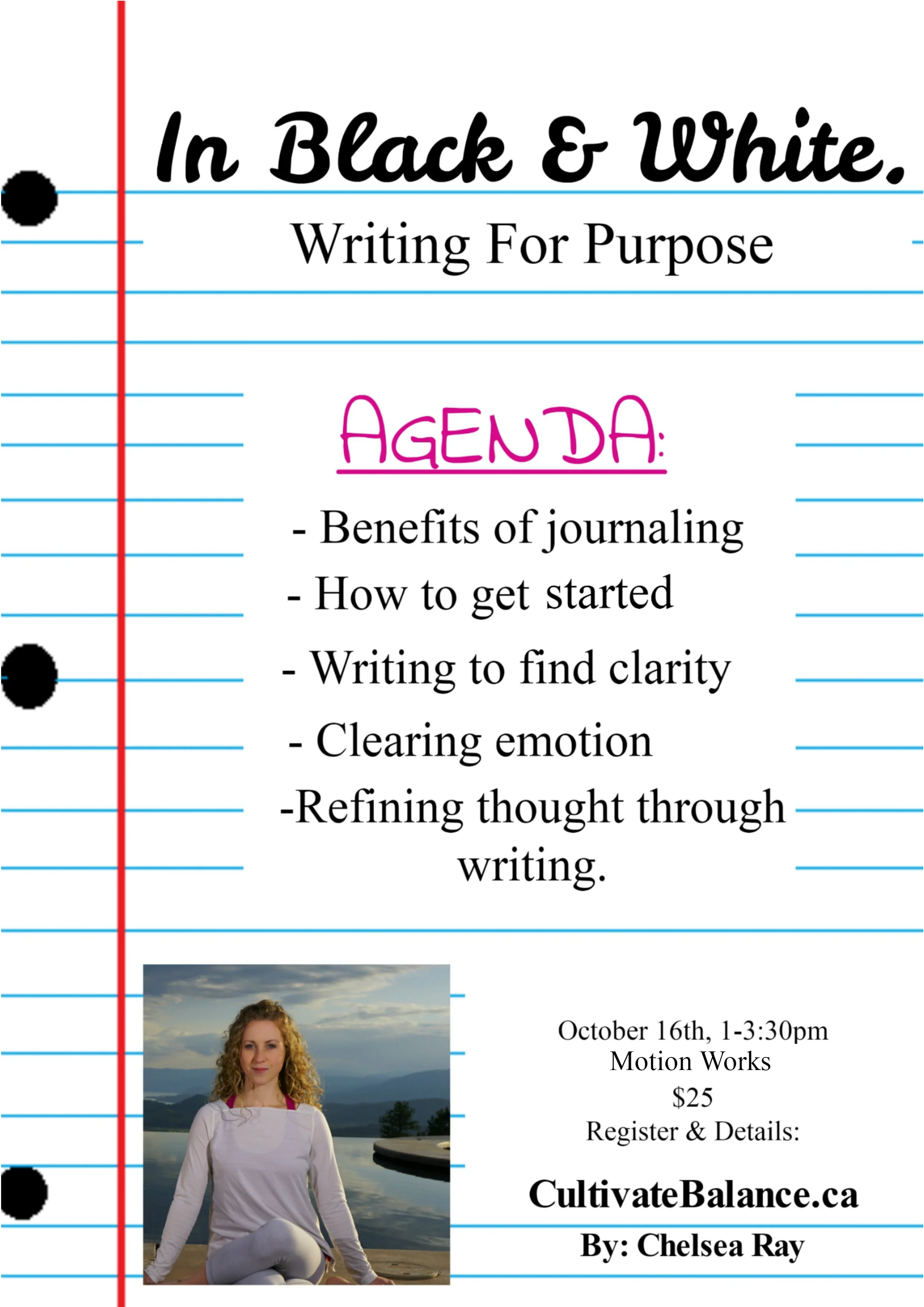 In Black and White- Workshop. Writing For Purpose.