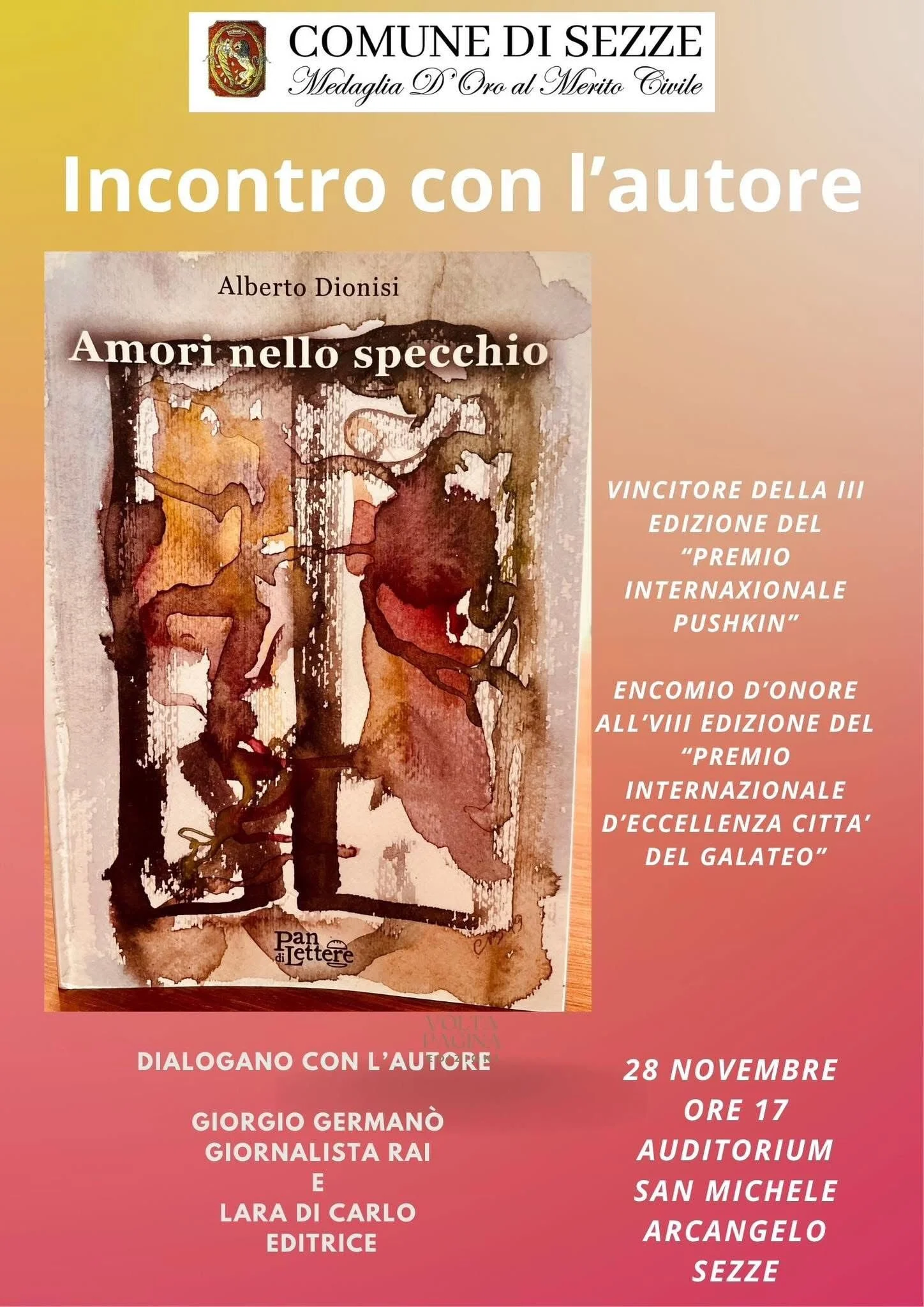 PRESENTAZIONE DEL LIBRO AMORI NELLO SPECCHIO