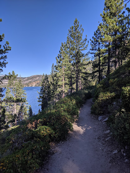 Shredding the day hikers at Echo Lake is a classic move