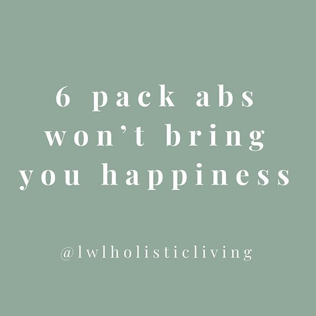 I once thought that when I achieved abs, I' be happy, accepted, loved, and looked up to. I thought eating a 1200 calorie low carb🥦, low fat diet, would finally bring me abs. I thought by crushing my body with Crossfit🏋️&zwj;♂️, TRX, pilates, bootca