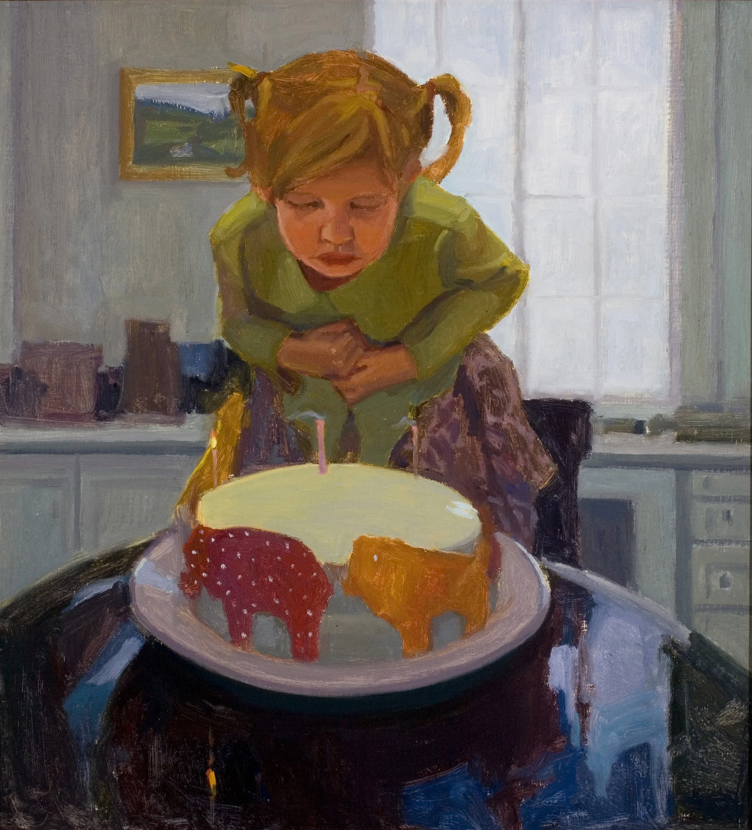 SOLD Birthday, acrylic on canvas, 30 x 30 inches