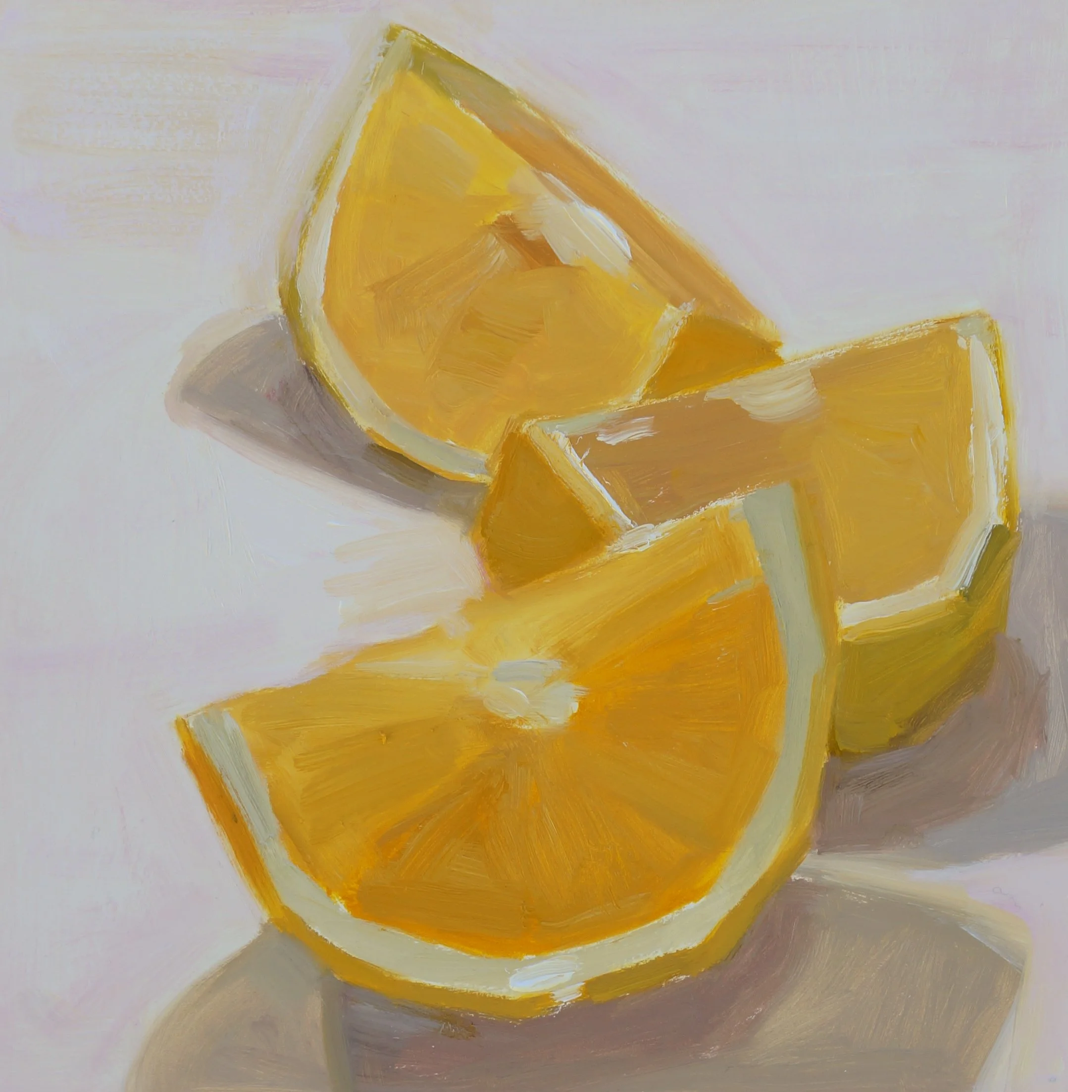SOLD Citrus at Night, acrylic on canvas, 12 x 12 inches