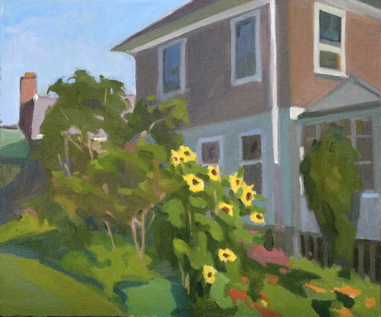 SOLD Sunflowers, acrylic on canvas, 12 x 10 inches