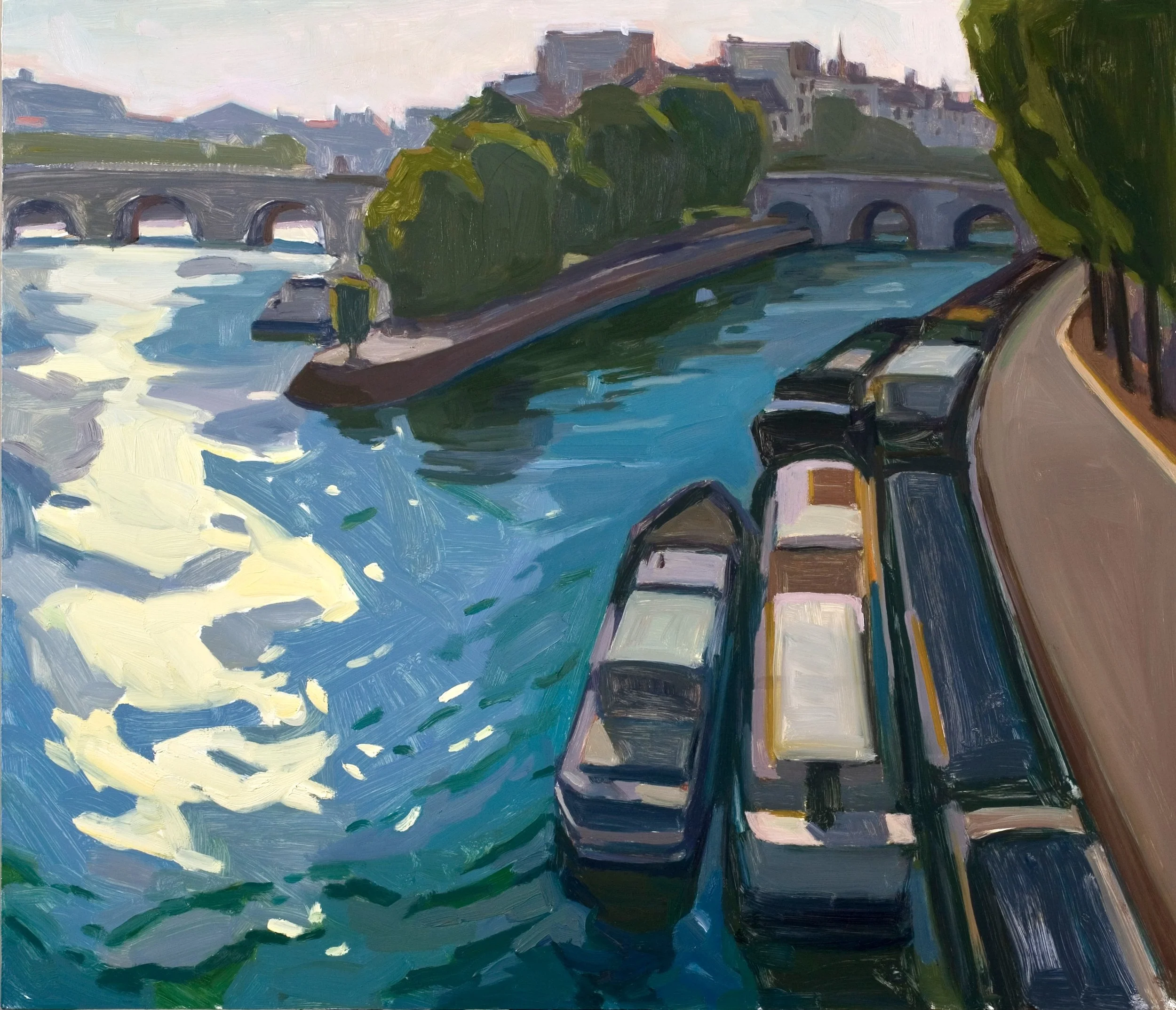 SOLD 7:40am Paris, acrylic on canvas, 20 x 24 inches