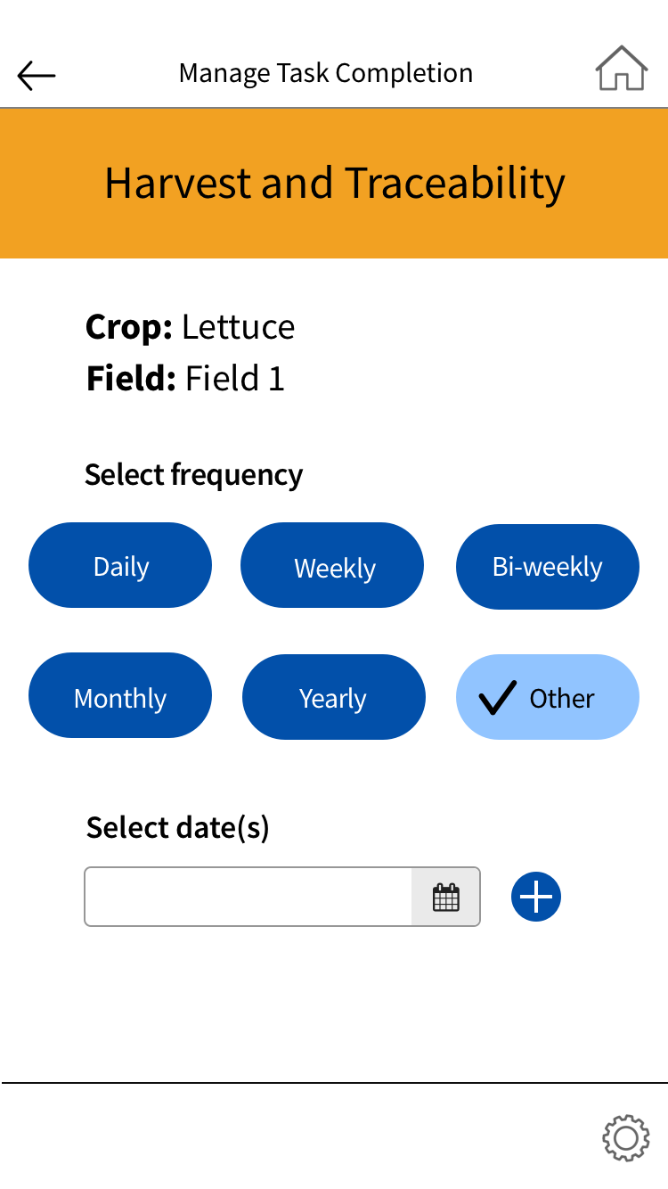 Produce Safely Mobile app prototype for food safety record keeping