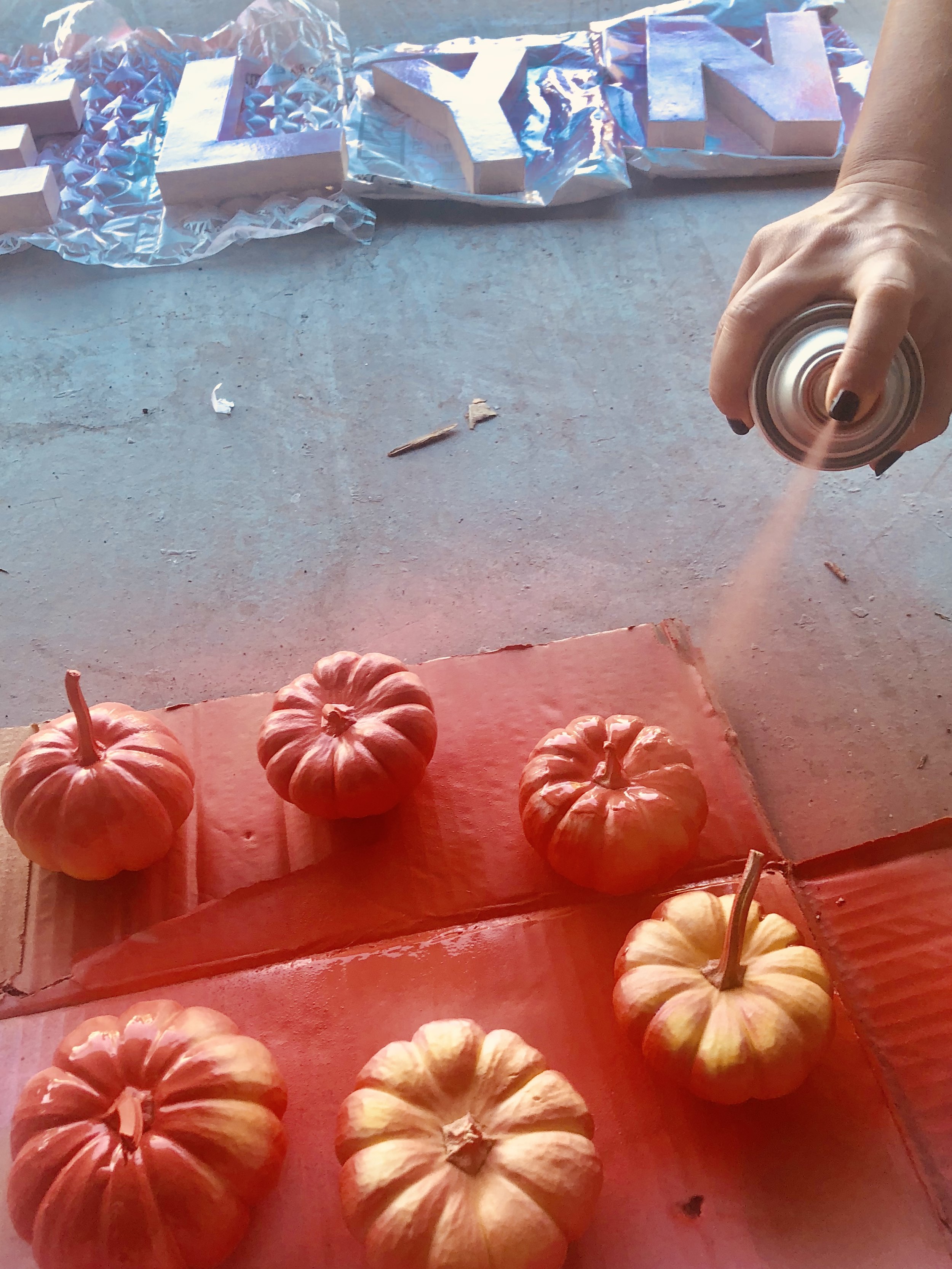 spray painting mini pumpkin.jpg