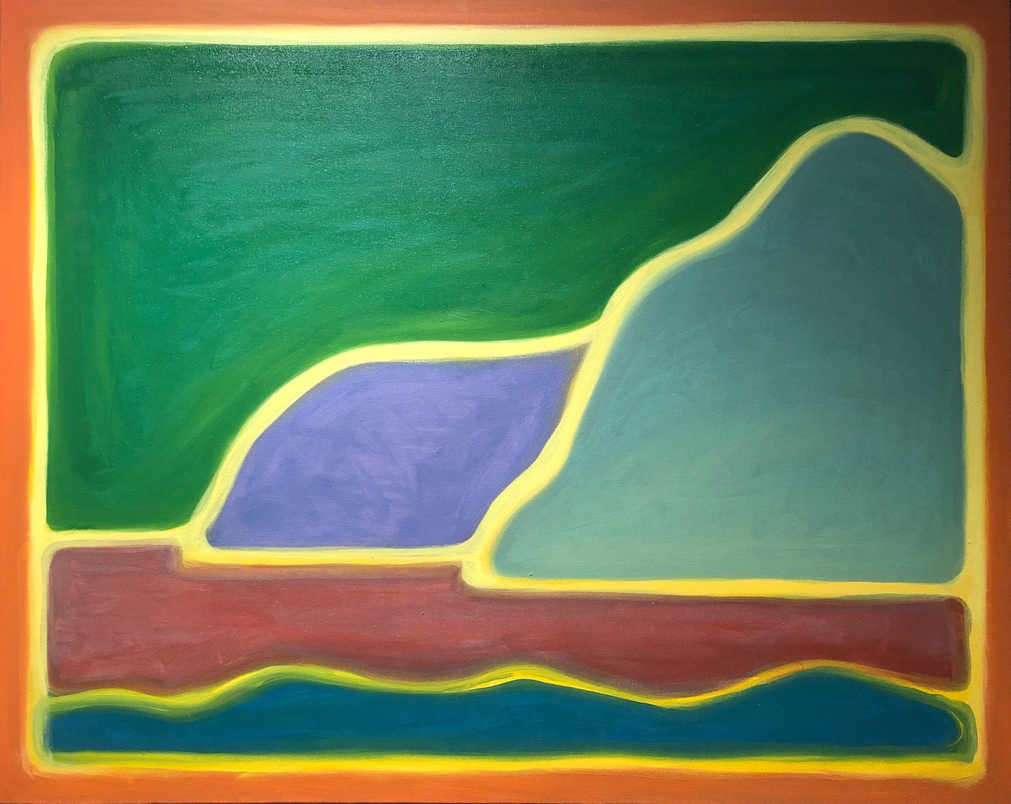 Westcoast Landscapes #2, Lynden Chan. 24” x 30”. 2018. Oil on canvas.