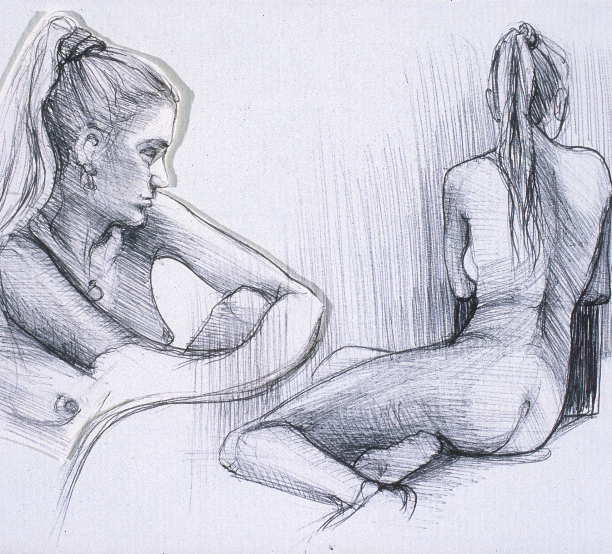 Lou Ann Burkhardt Katie , 2002 Pen and ink on paper 13” x 16”, framed $385