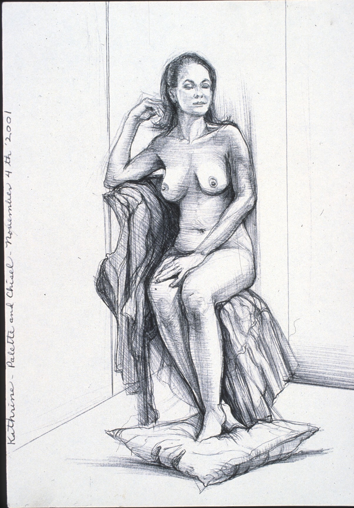 Lou Ann Burkhardt Kathrine , 2001 Pen and ink on paper 11” x 14”, framed $375