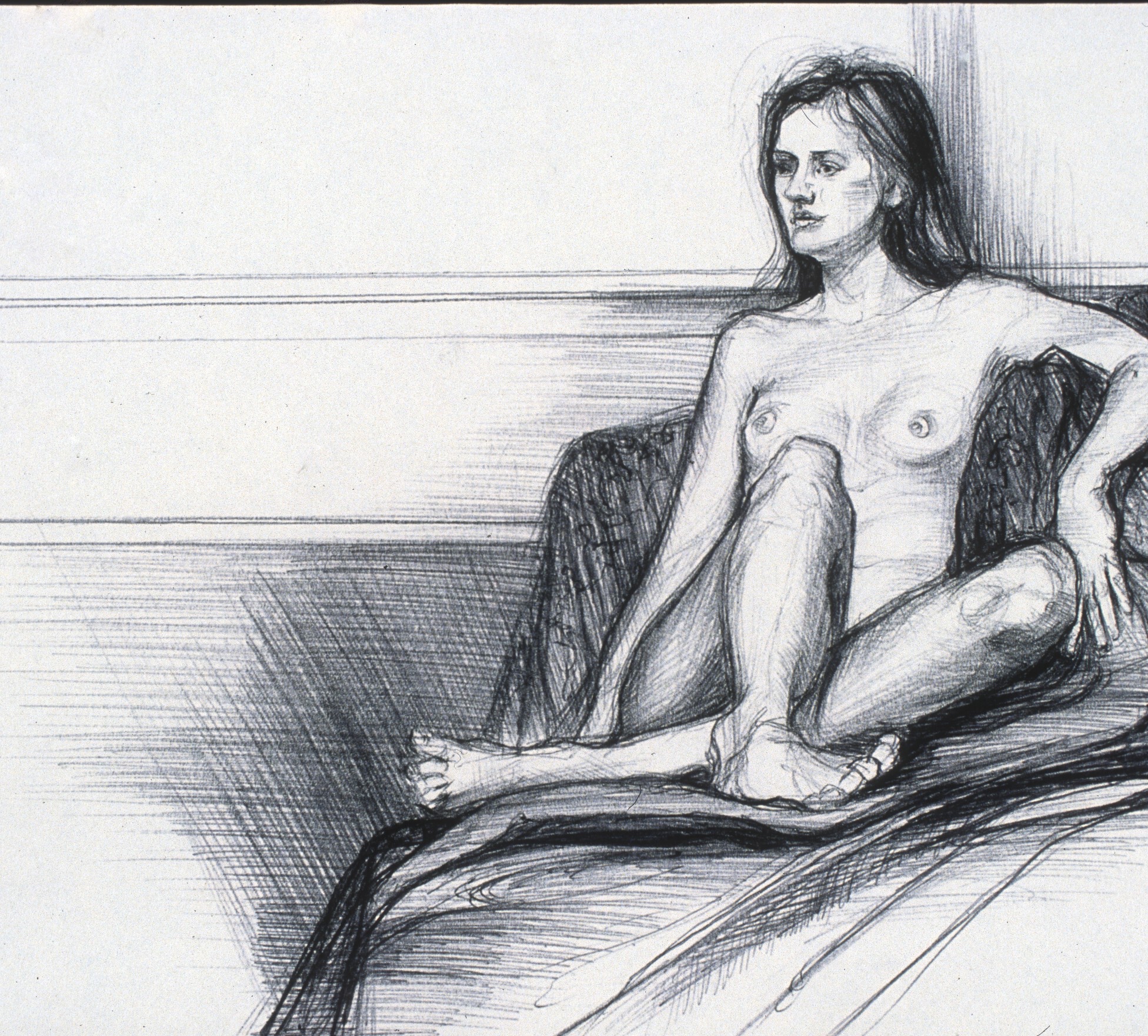 Lou Ann Burkhardt Annika , 2001 Pen and ink on paper 11” x 14”, framed $325