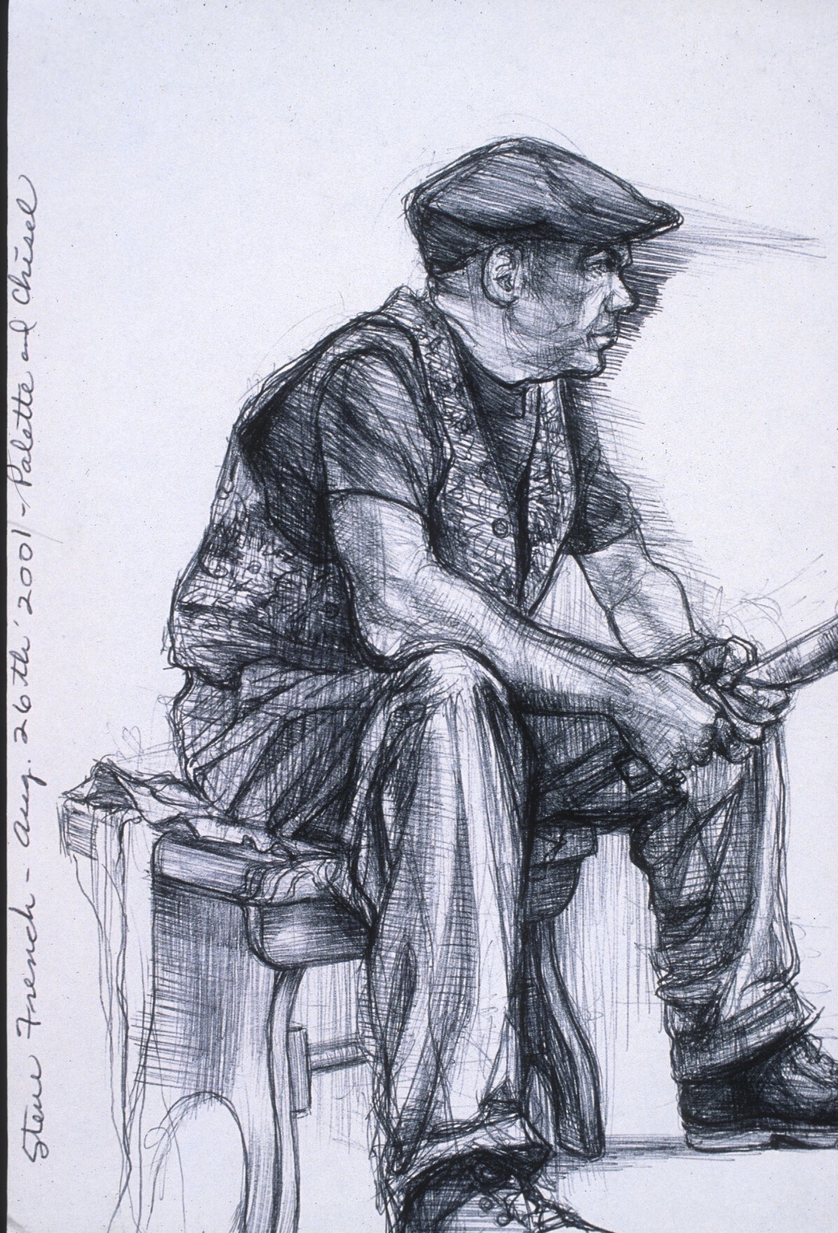 Lou Ann Burkhardt Steve , 2001 Pen and ink on paper 13-1/2” x 16-1/2”, framed $398
