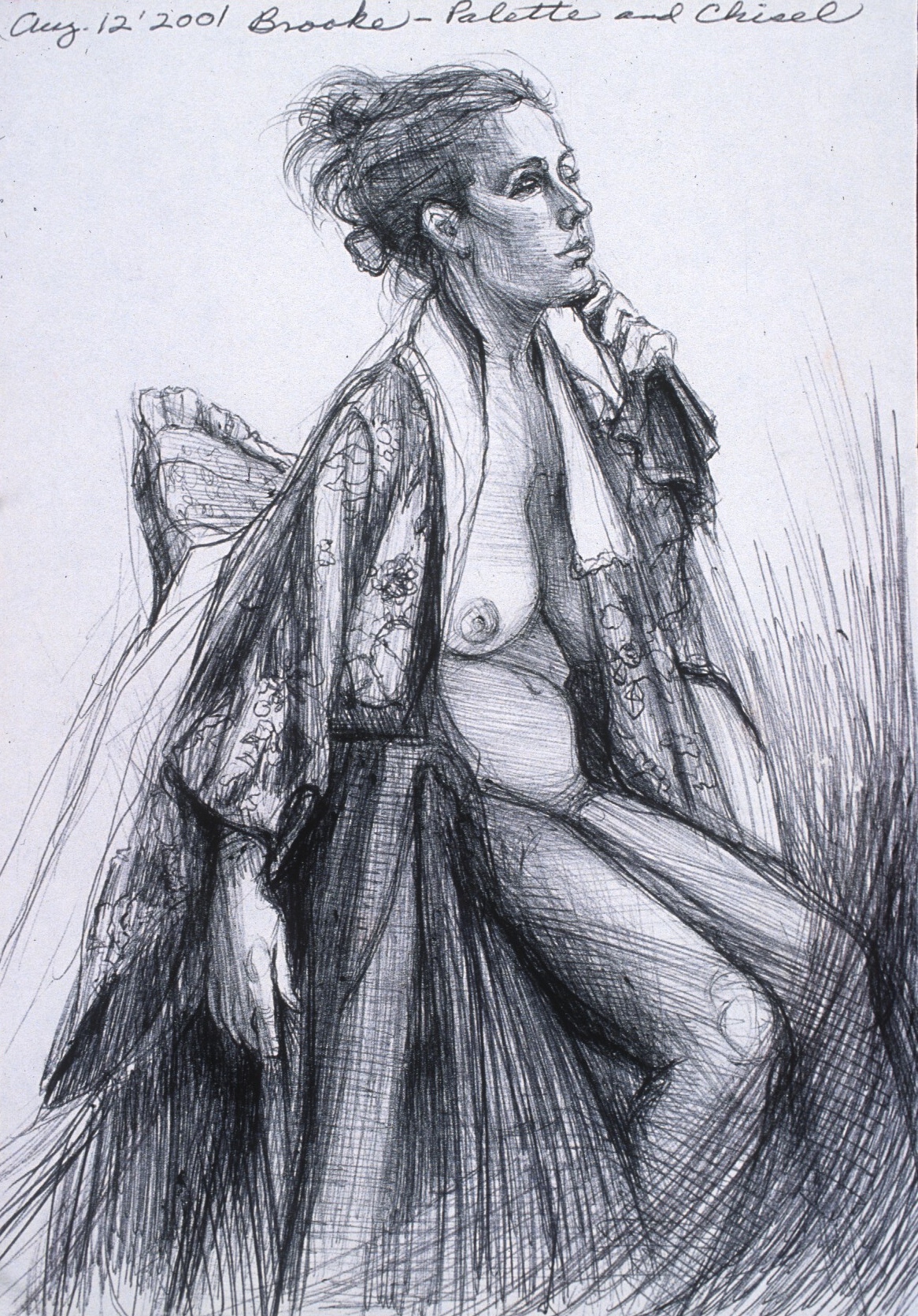 Lou Ann Burkhardt Brooke , 2001 Pen and ink on paper 13-1/2” x 16-1/2” framed