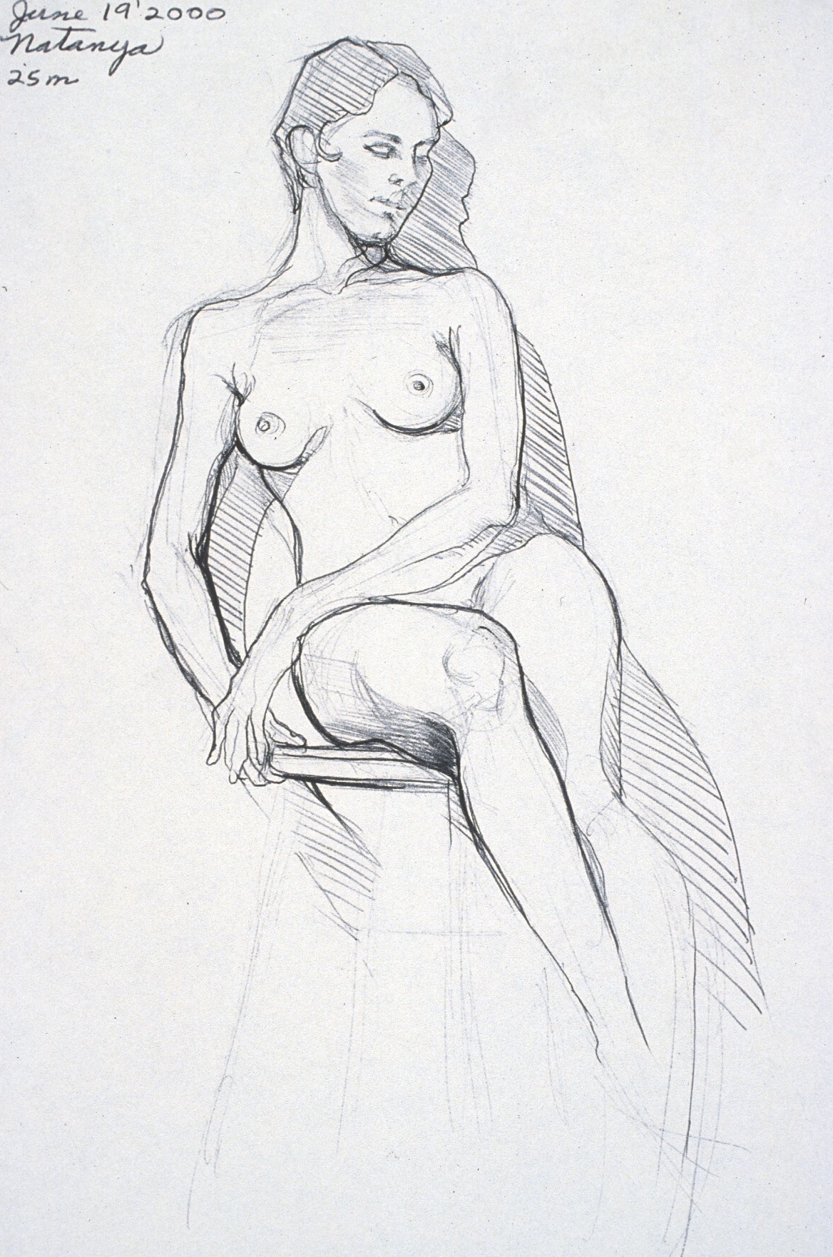 Lou Ann Burkhardt Natanya , 2000 Pen and ink on paper 11” x 14” framed