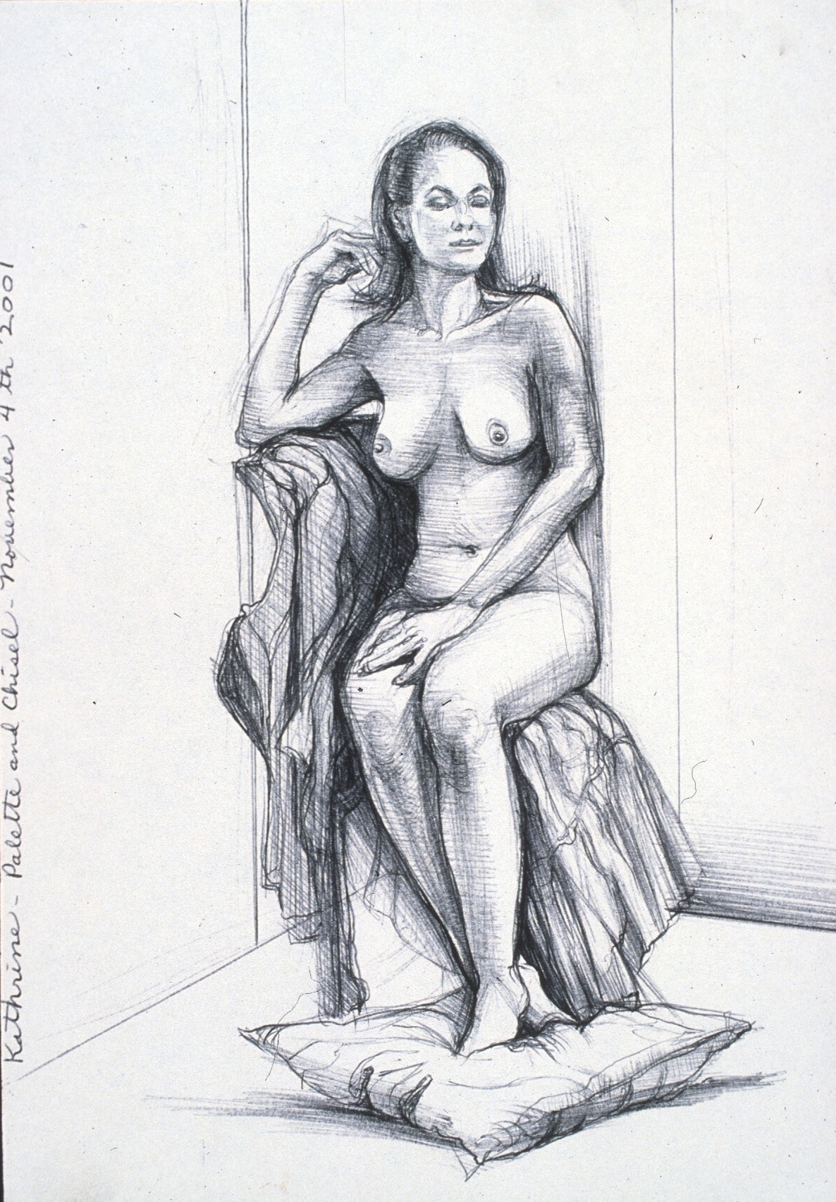 Lou Ann Burkhardt Kathrine , 2001 Pen and ink on paper 11” x 14” framed