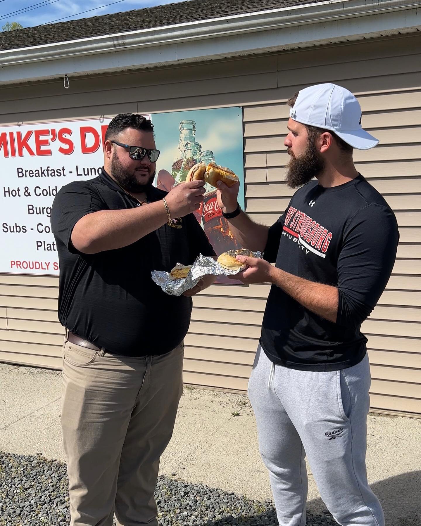 Talkin&rsquo; Taylor Ham with @teamtaylornj and Mike w/@espositoelectric - check out their review of Mike&rsquo;s Deli on 5/23 for #nationaltaylorhamday ( not #porkrollday ) #lakeshorecreativellc