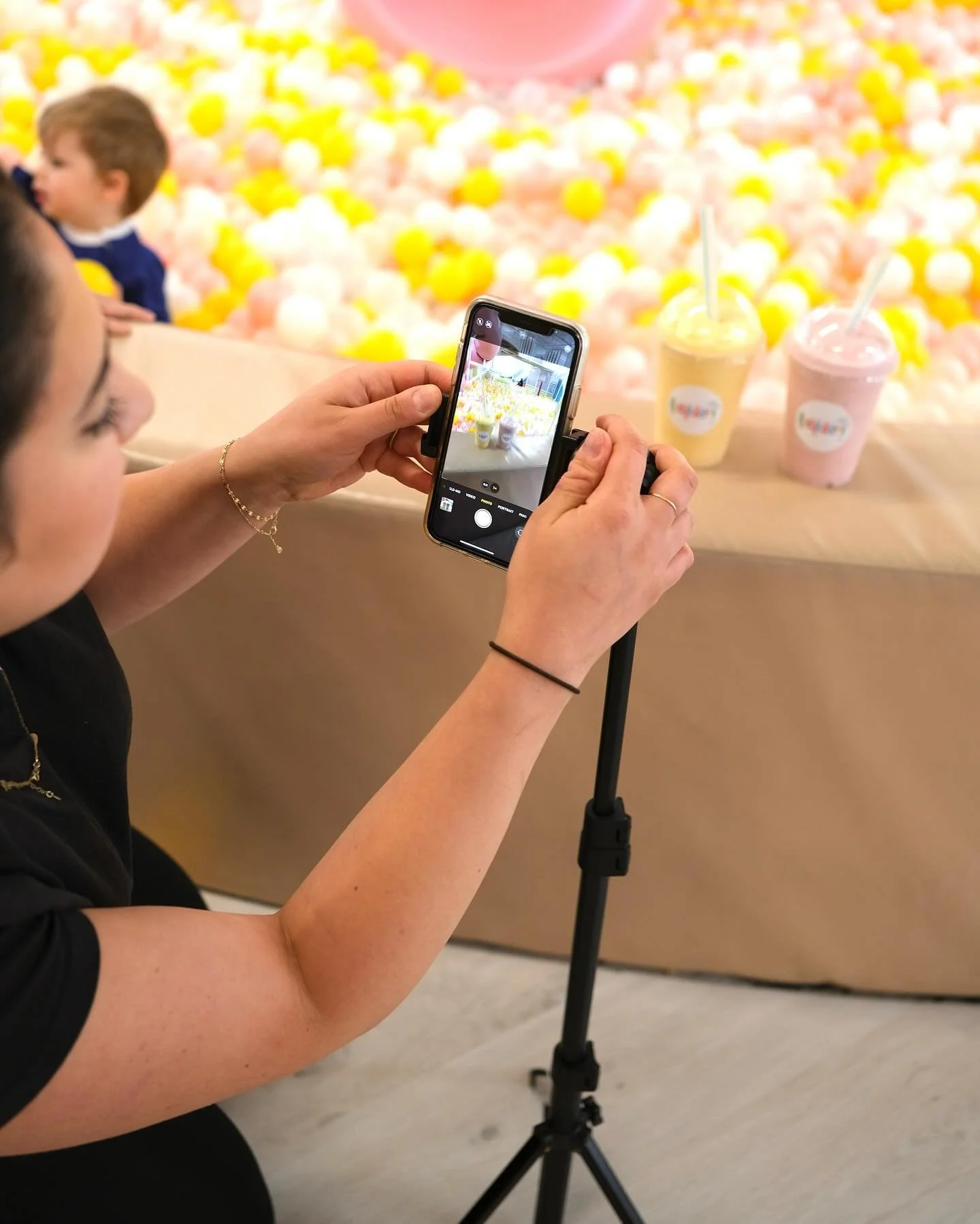 Sometimes we use our cameras, sometimes we use our phones. While our cameras offer a much higher quality and control, it really depends on what we need to capture ~ our phones give us freedom to capture quickly and give us a quick turnaround to post 