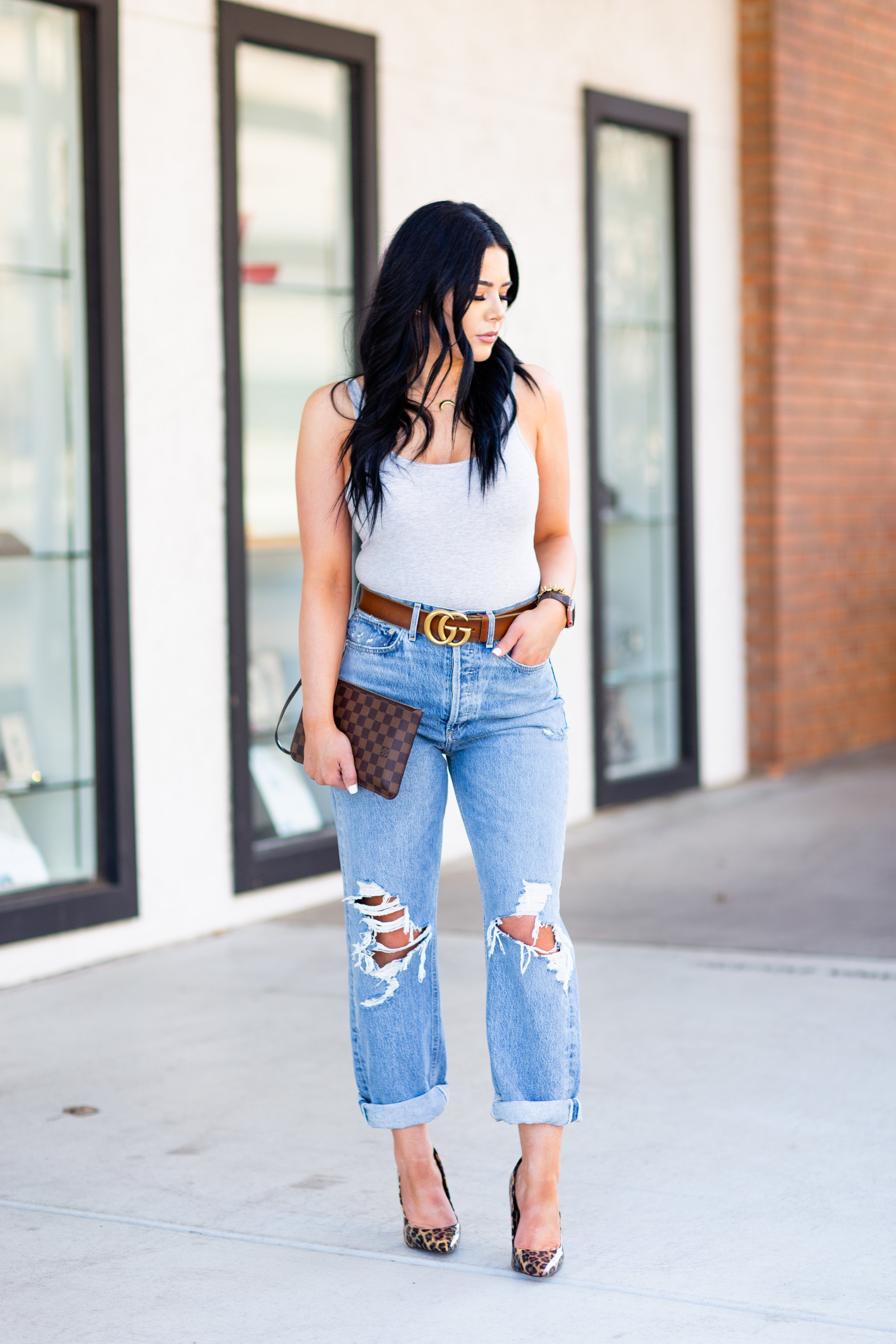 Casual Body Suit + Ripped Jeans — Running In Stilettos, Tulsa Fashion  Style Blogger