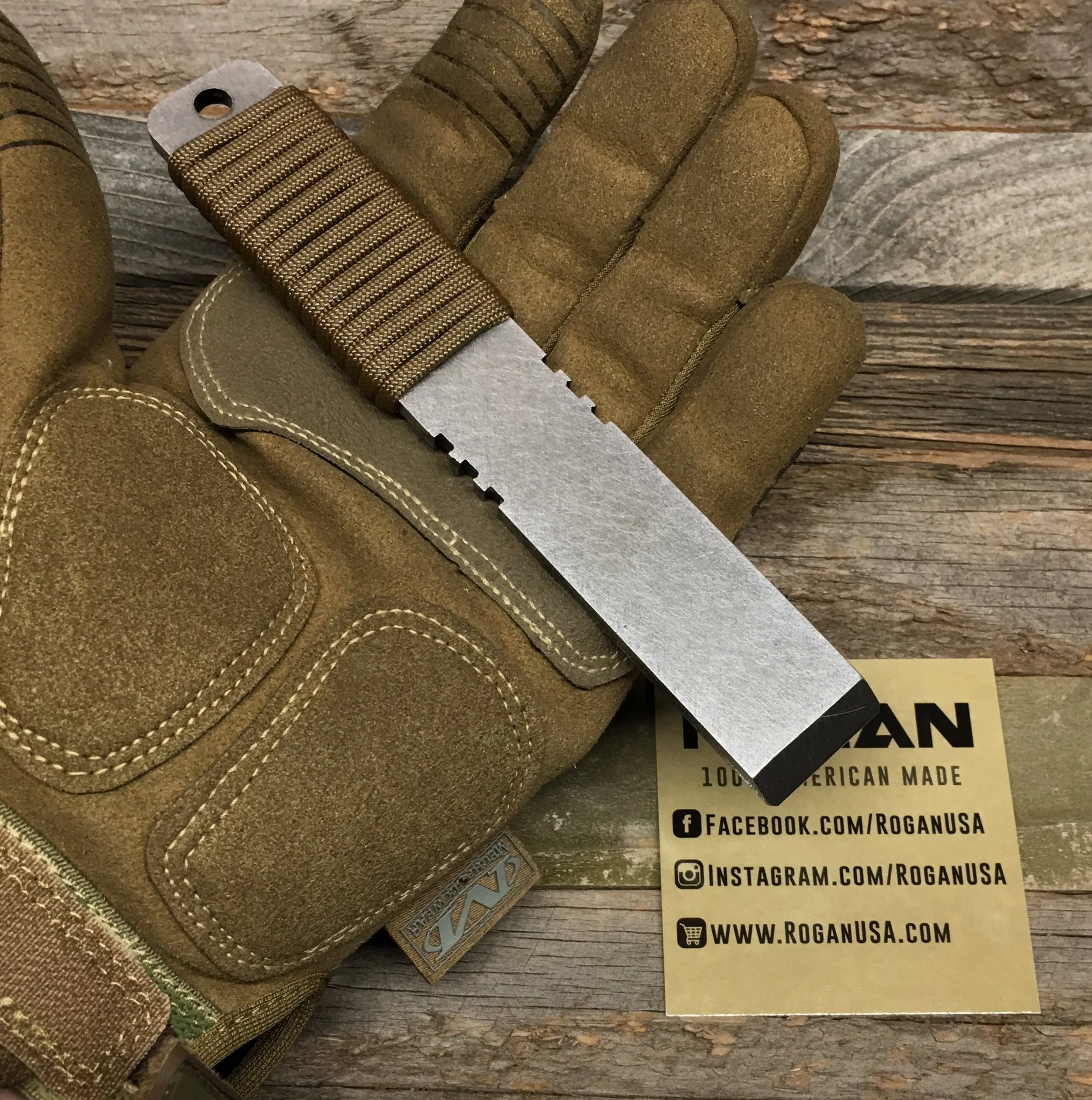 The Rogan Pack Tool is a compact sized bar tool that was designed to perform like a full size model but with a size that is more suited for everyday carry. The Pack Tool is all about mobility. Clip it on your backpack or belt loop with a carabiner, slide it into a single channel of molle webbing or simply throw it in your pocket and always be prepared. The Pack Tool makes a great companion to any folding knife or multi tool, save your knife for cutting fine things and let the Pack Tool handle the rest! The Pack Tool is a larger version of our Pocket Tools and combine the handle wrap of the regular pocket tool with the finger notches of the Pocket Tool Slim.