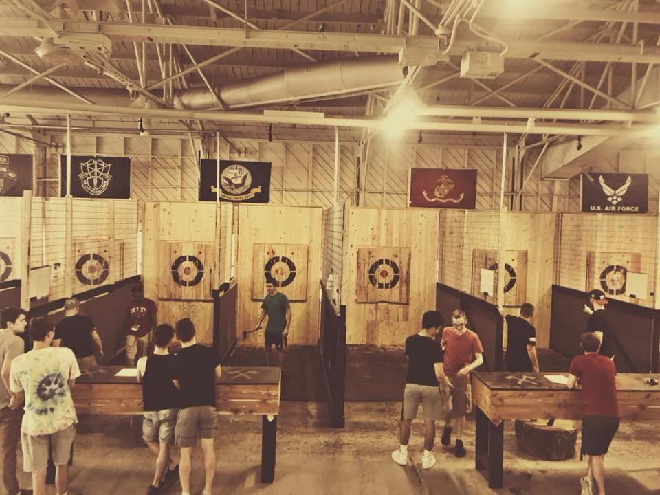 TOMMY HAWKS AXE HOUSE - SPRINGFIELD, MO See their mobile throwing lanes at the MOORE EXPO! Axe throwing is becoming extremely popular in the United States. Thanks to our Canadian brethren, there has been a surge in the sport, spurring many different venues to start popping up around the country. Don't be fooled by the imitators, the plain Janes, and the naysayers. Come visit the only place that truly KICKS AXE!