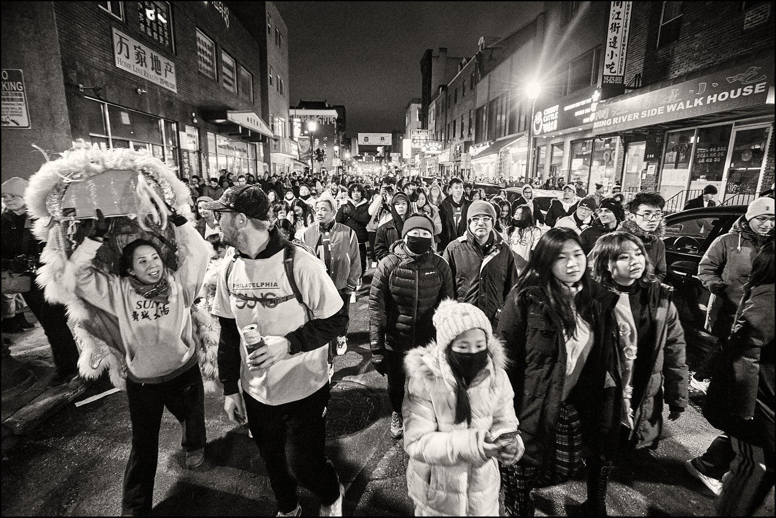 March thru Philadelphia's Chinatown during Lunar Year's Eve