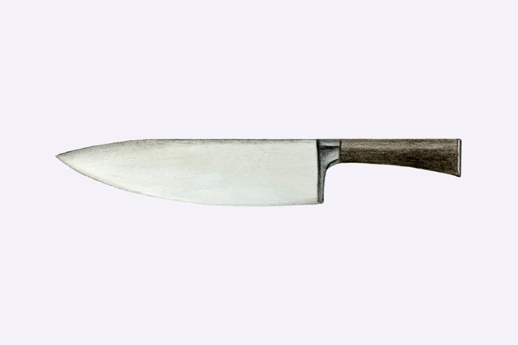 illustration of a chef's knife from The Nimble Cook cookbook by chef Ronna Welsh