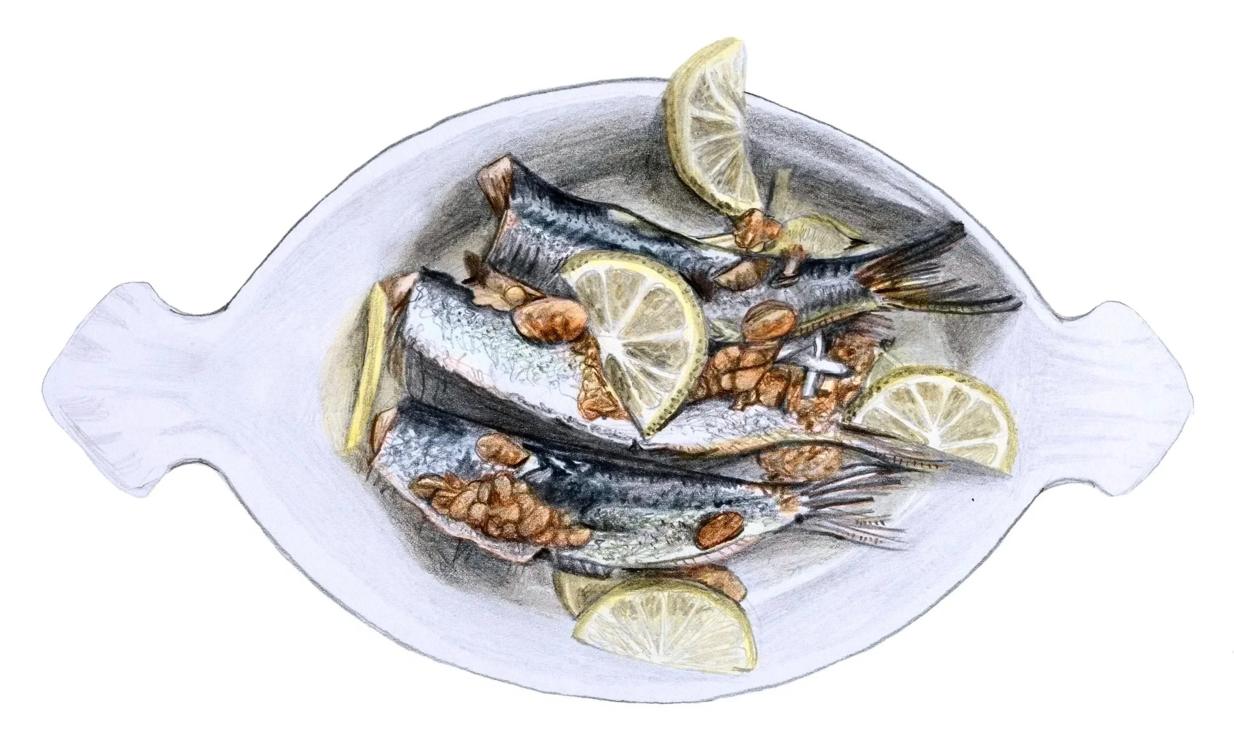 Sardines with lemon dressing