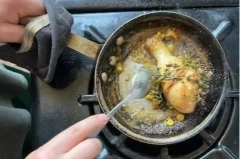 Seared chicken with chermoula sauce from a private cooking class by Purple Kale Kitchenworks
