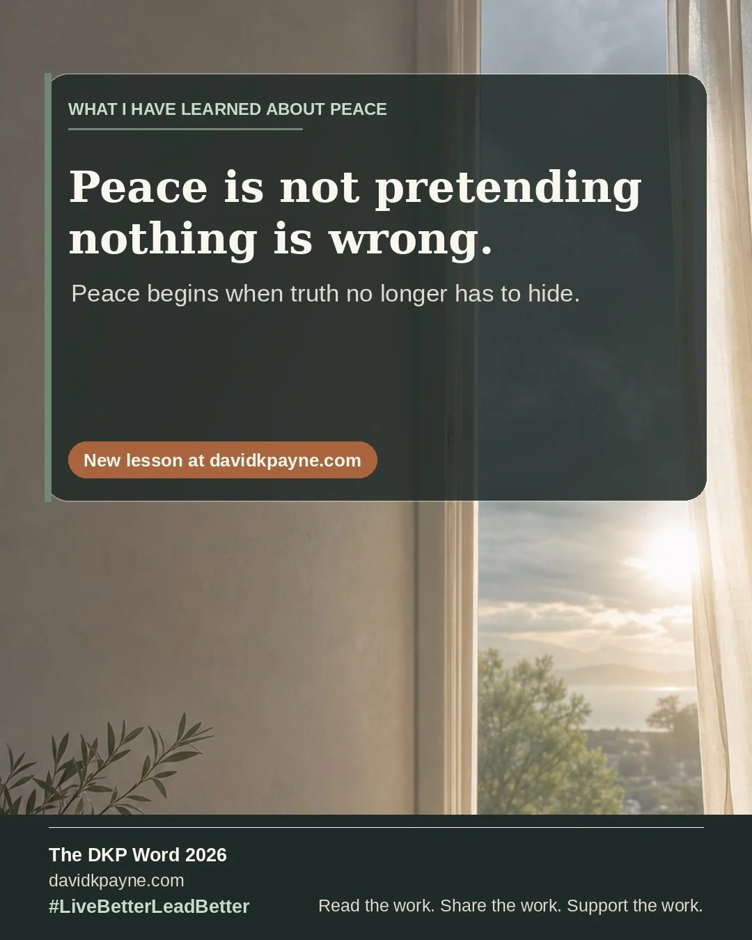 What I Have Learned About Peace