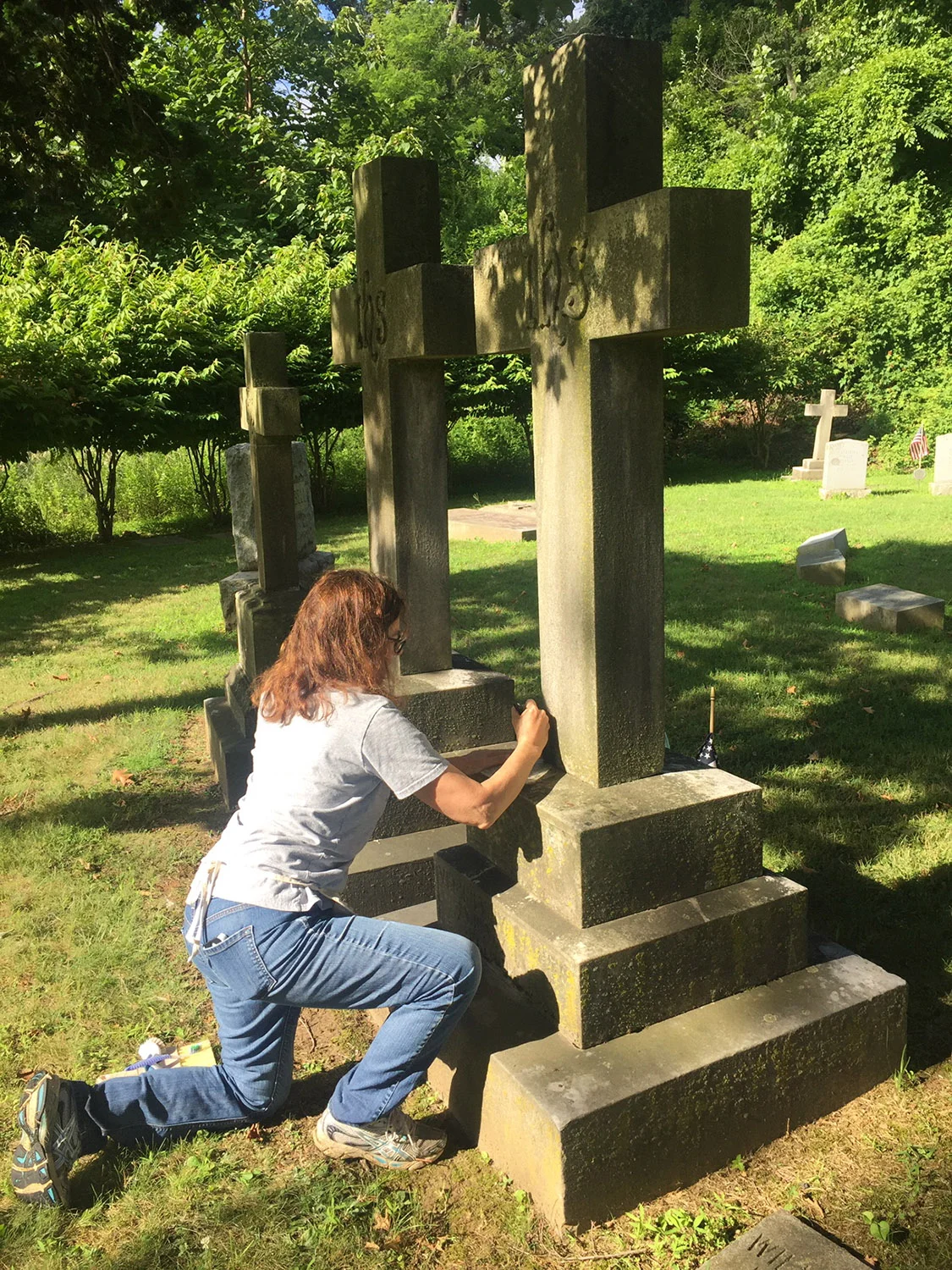 Dale Cemetery Gravestone Cleaning