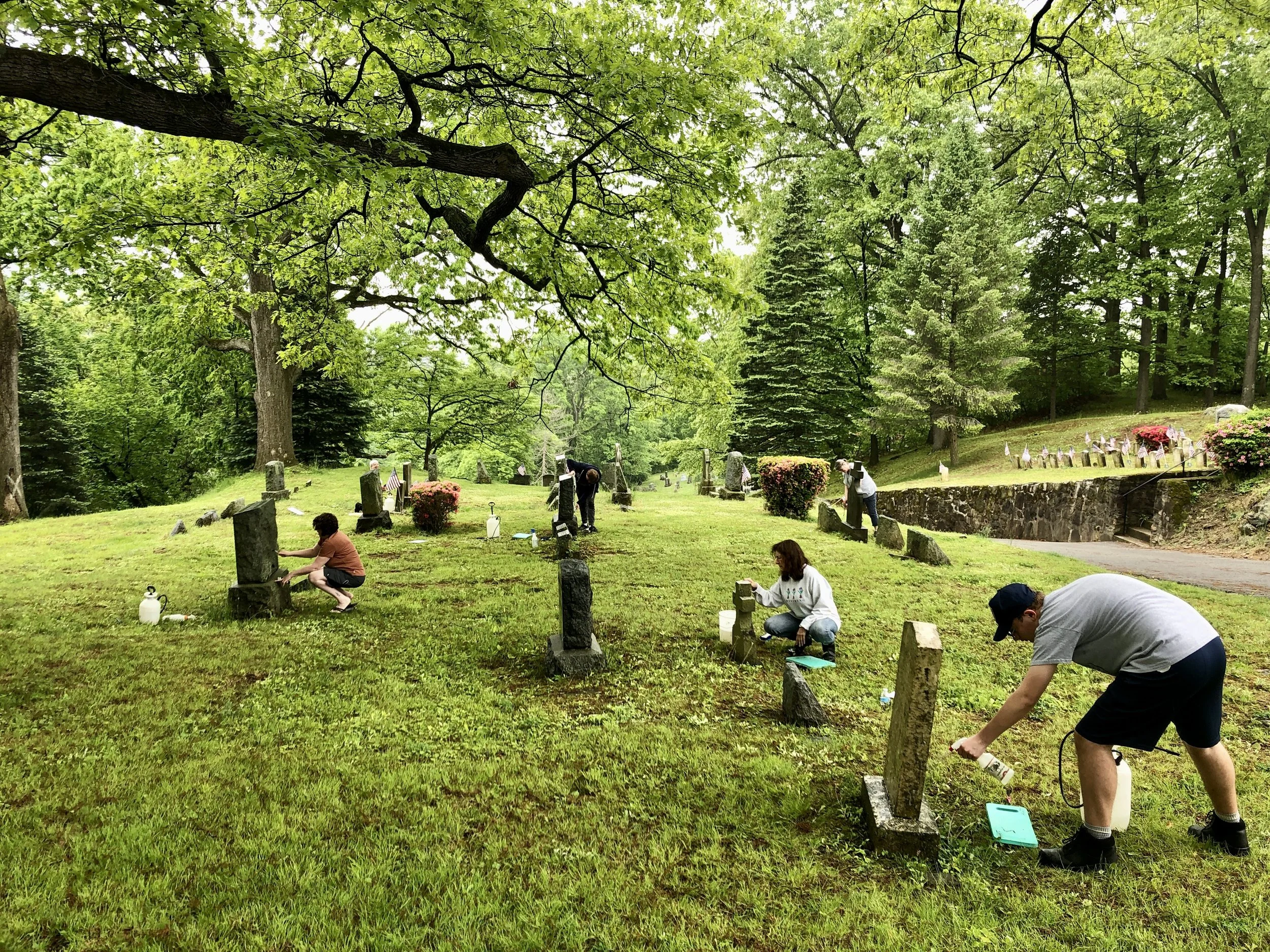 Gravestone Cleaning Workshop at Dale Cemetery