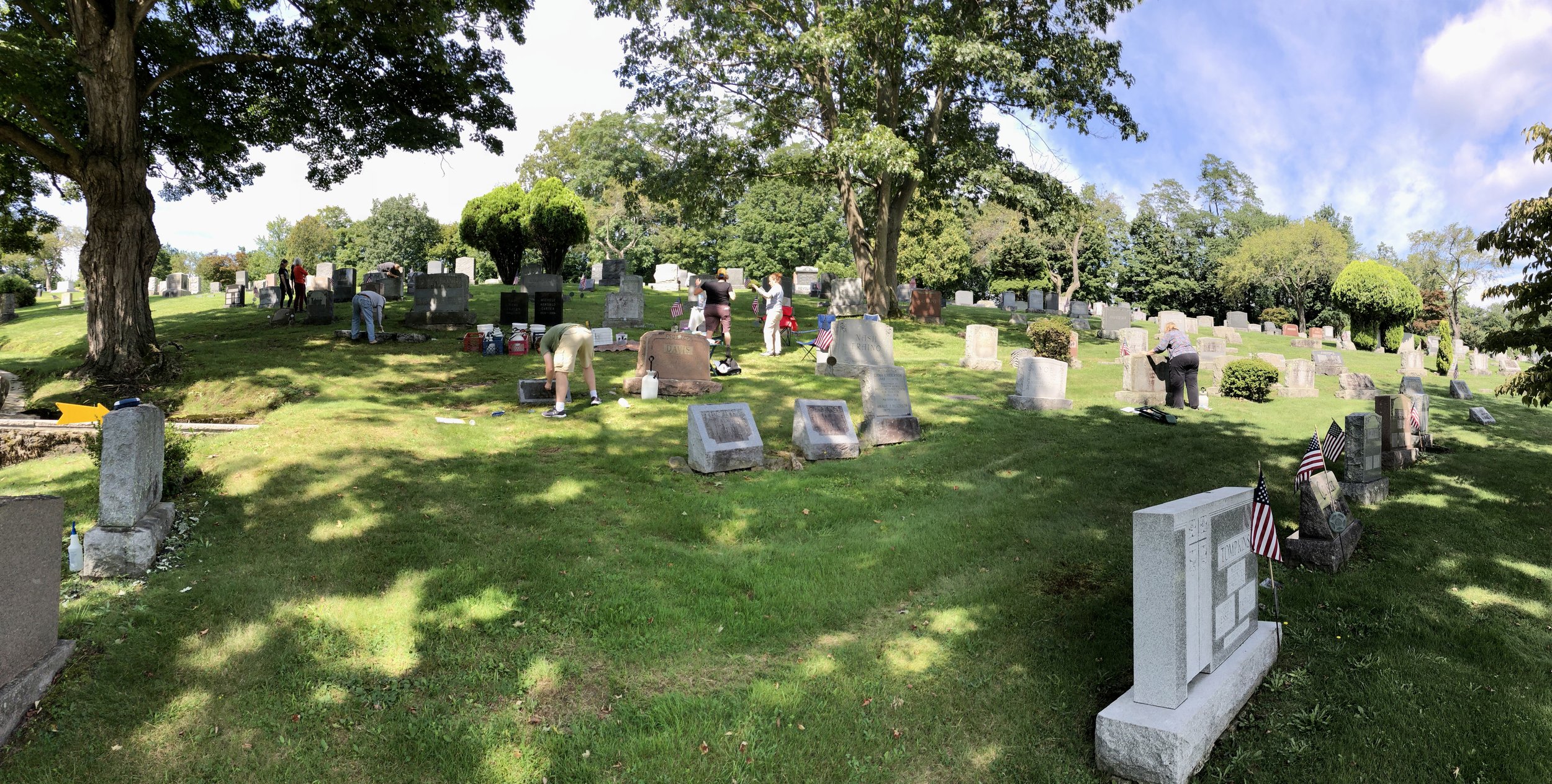 Gravestone Cleaning Workshop at Dale Cemetery