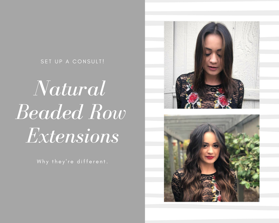 Northern California Hair Artist | Natural Beaded Row Extensions