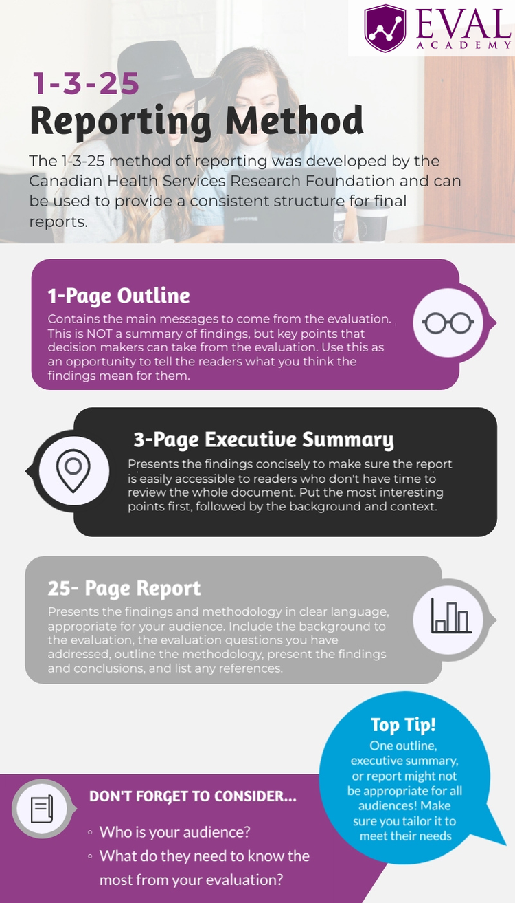 Infographic — Program Evaluation Products — Eval Academy