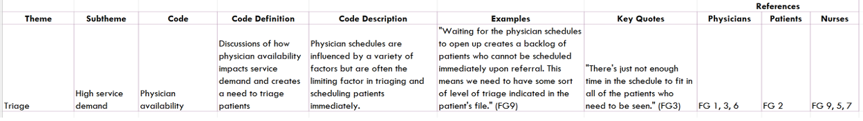 qualitative research codebook example