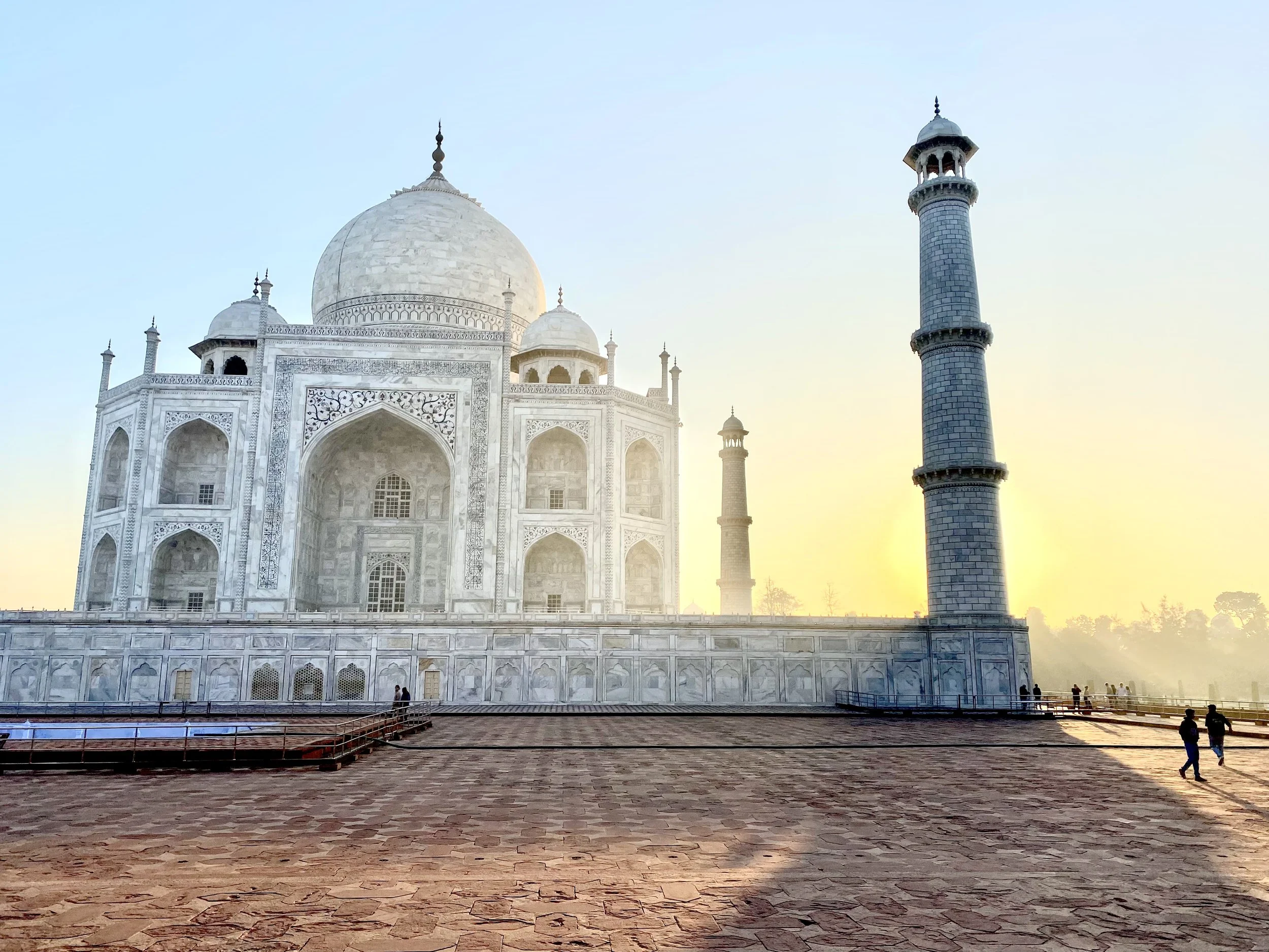 Stand Agape at the Taj Mahal in Agra