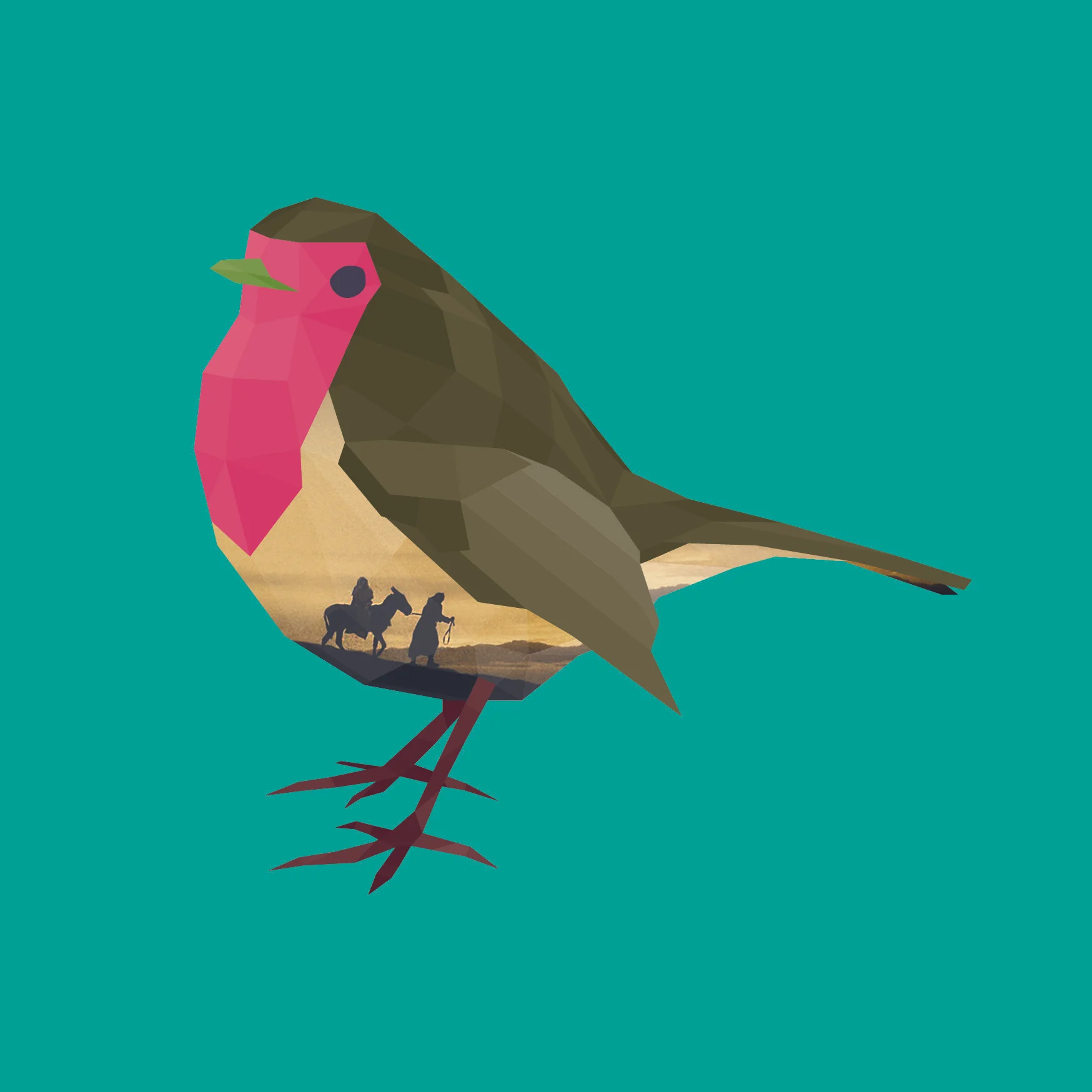 Robin Christmas card