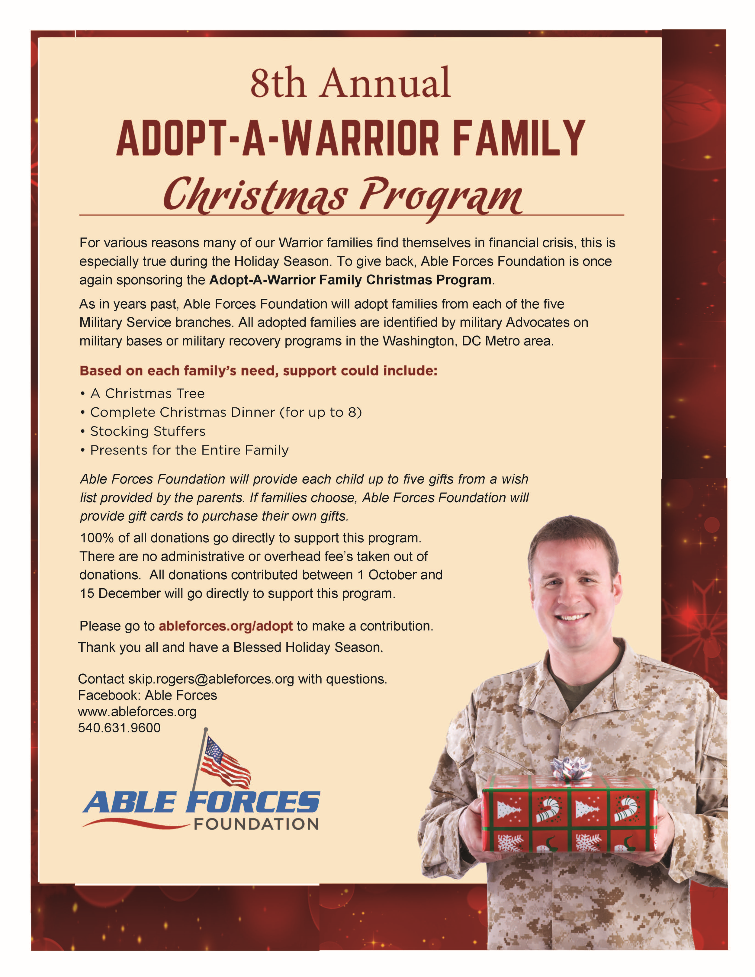8th Annual Adopt A Warrior Family For Christmas Program