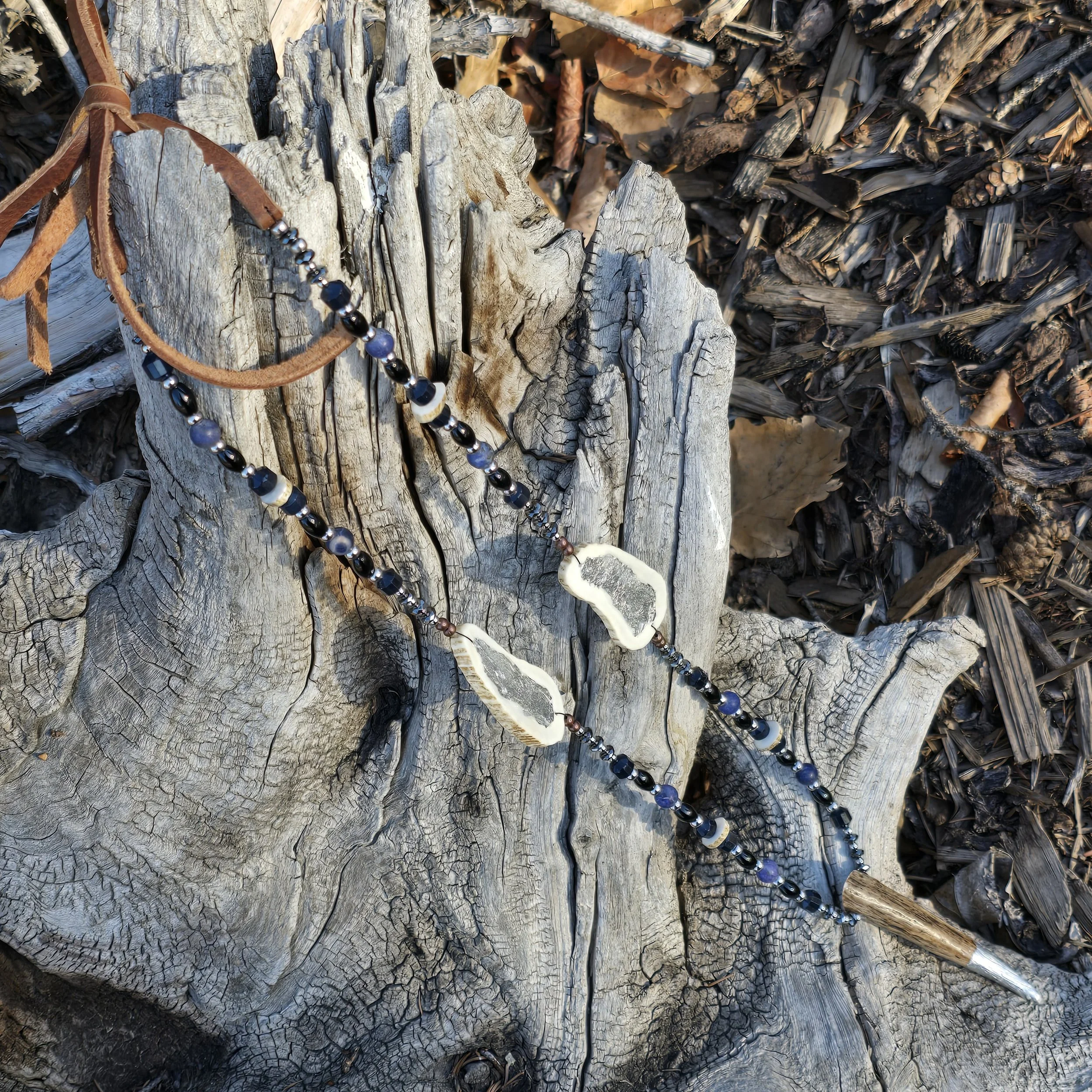 Necklace with Gilded Antler