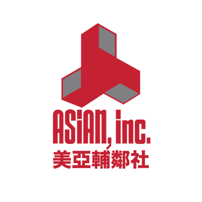 Asian, Inc. Logo in red with Chinese characters below