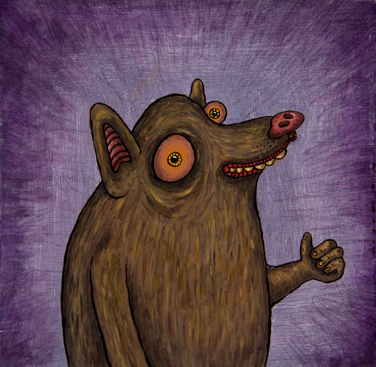 Otis , 2018 acrylic on wood, 5 x 5 inches