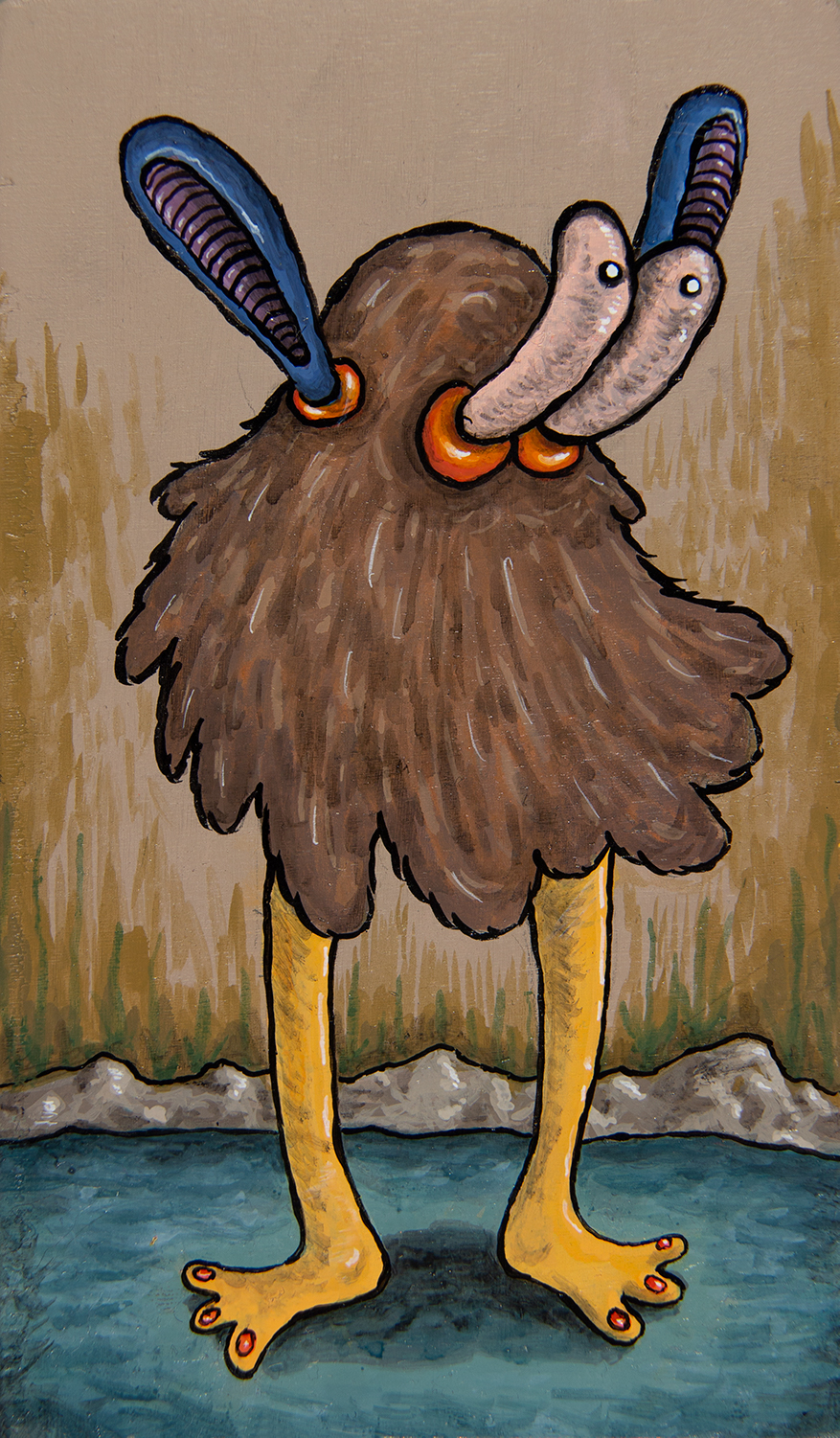 Scout , 2018 acrylic on wood, 5 x 5 inches