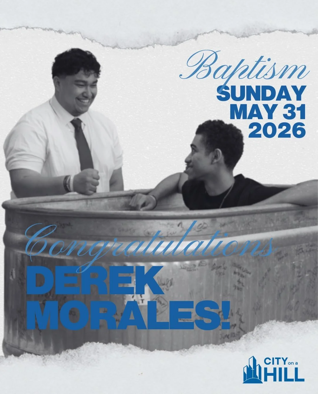 Congratulations Derek on being baptized!! Derek shares, &ldquo;Jesus found me in the darkness and brought me to the light, now I love Jesus more than anything and anyone.&rdquo; What a way to witness God&rsquo;s love! ✝️