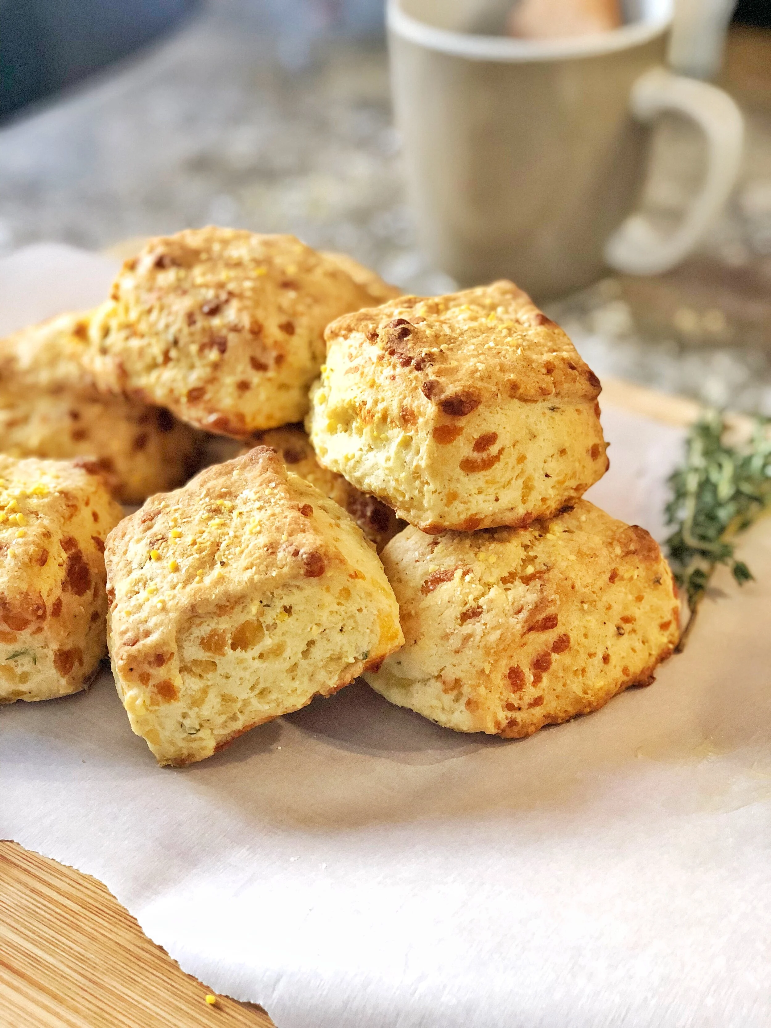 Cornmeal Biscuits With Cheddar &amp; Thyme