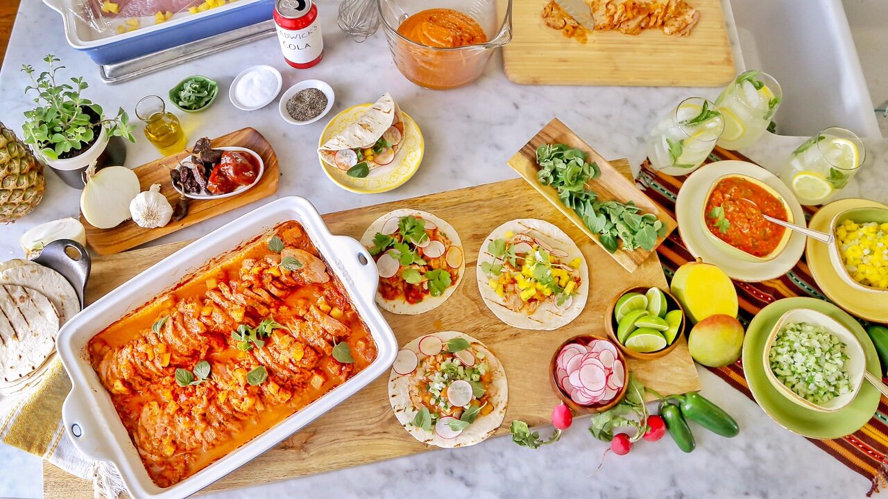 Cola-Chile Pork Tacos With Pineapple