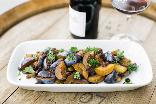 Plum Parsley Salad With Pinot Honey Vinaigrette
